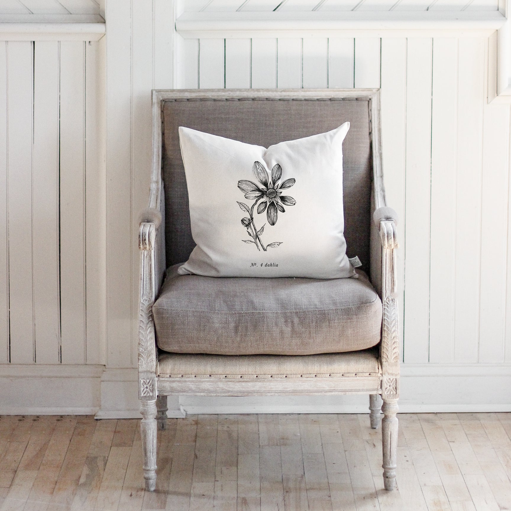 Throw Pillows - Dahlia v2 Botanical