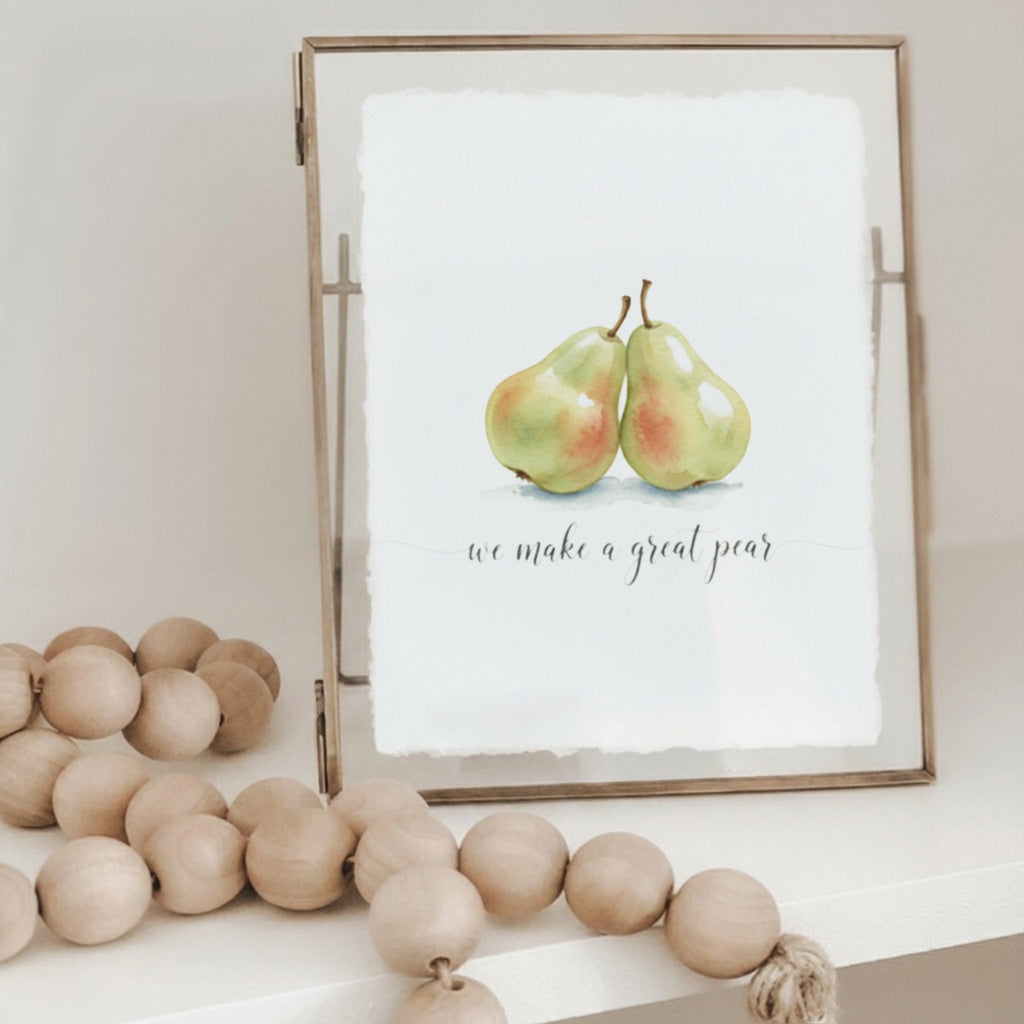 Glass Table Frames & Cards - A Great Pear