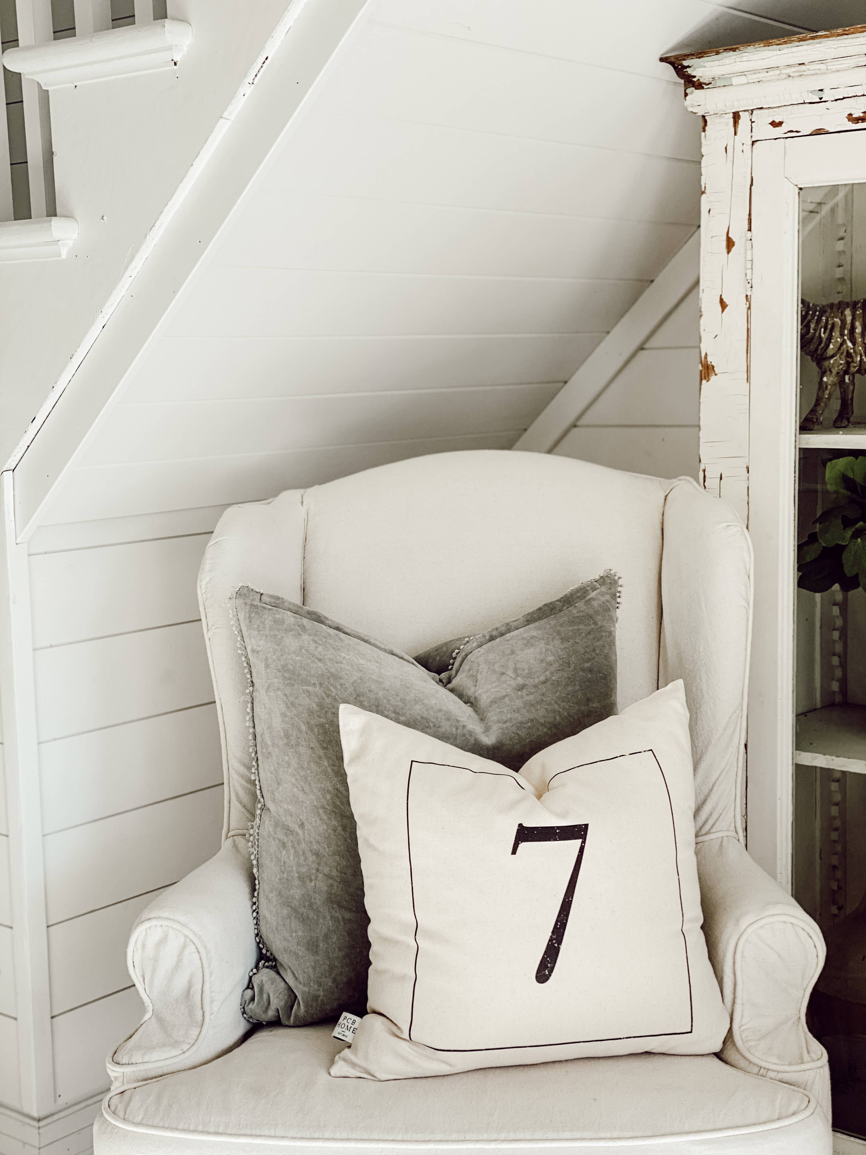 Personalized Throw Pillows - Personalized Vintage Numbers