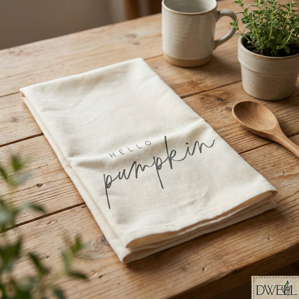 Tea Towel - Hello Pumpkin