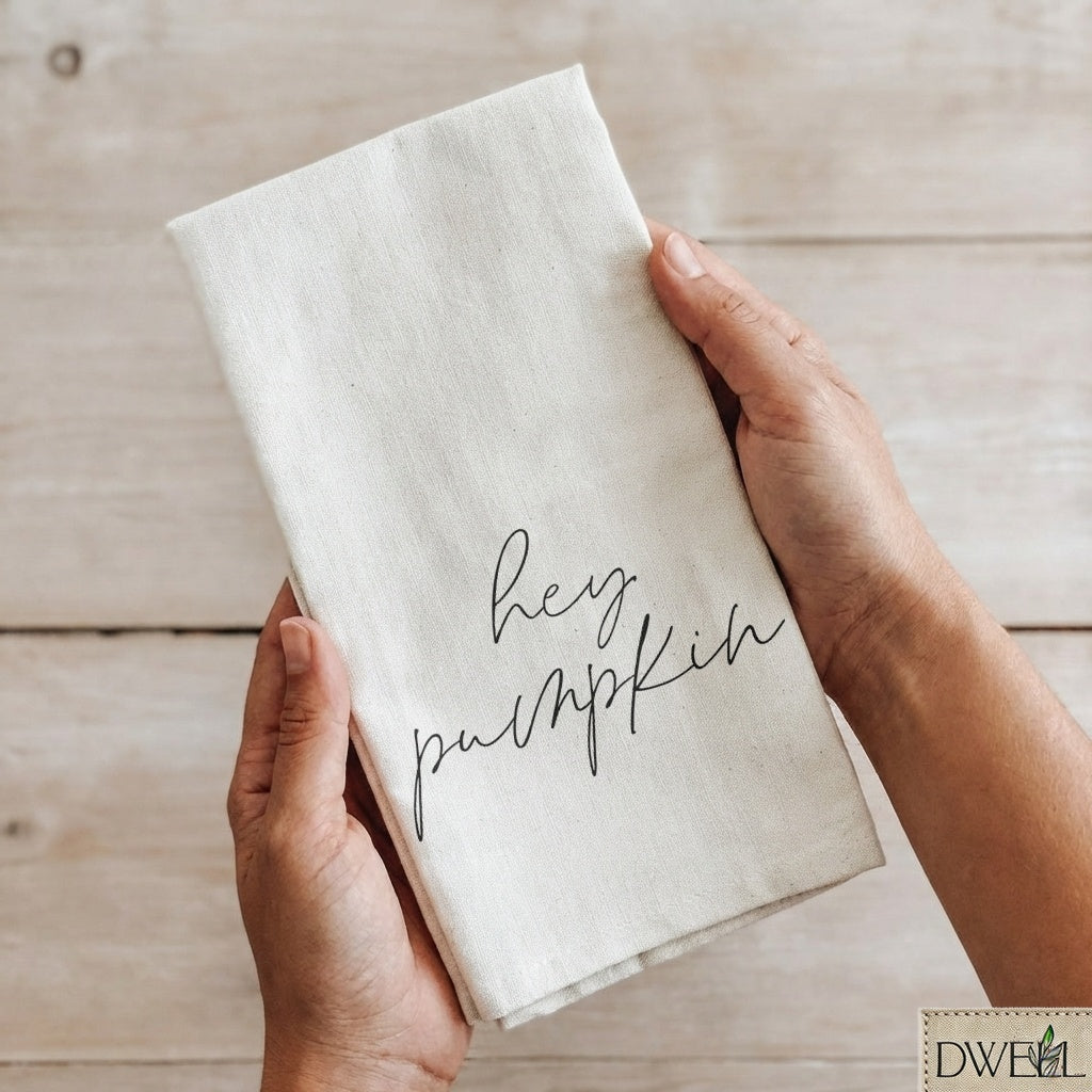 Tea Towel - Hey Pumpkin