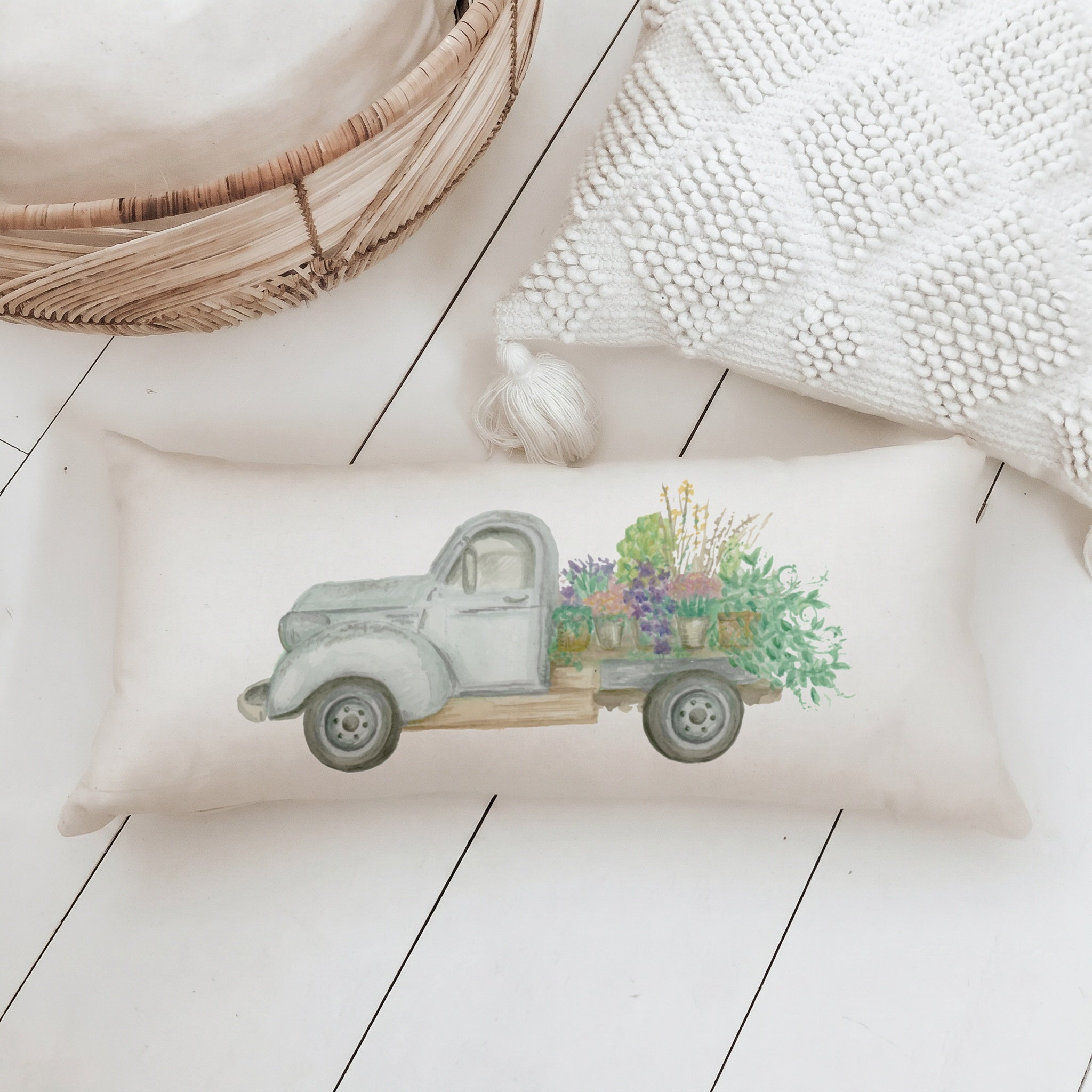 Lumbar Pillows - Floral Truck