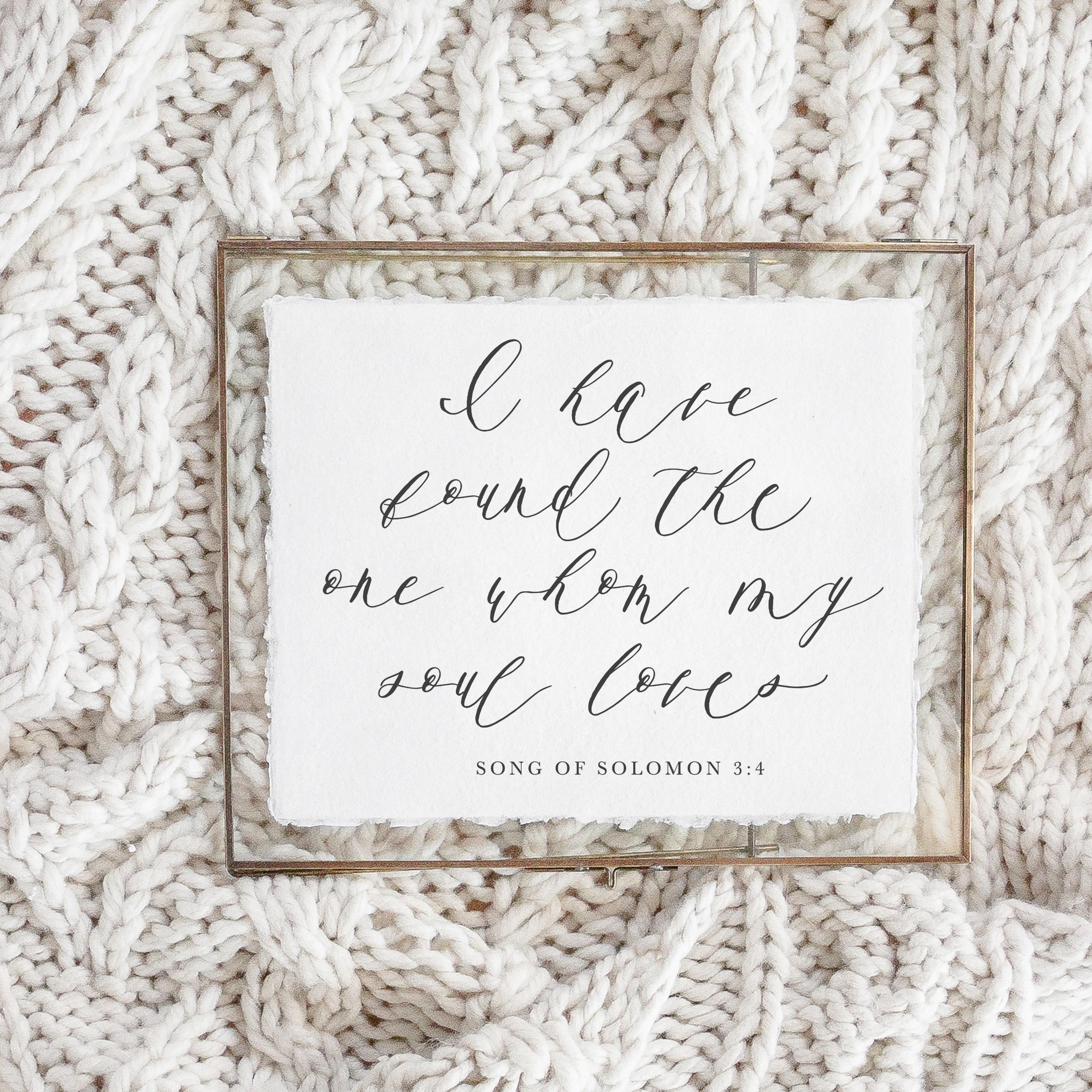 Glass Table Frames & Cards - I Have Found the One Whom My