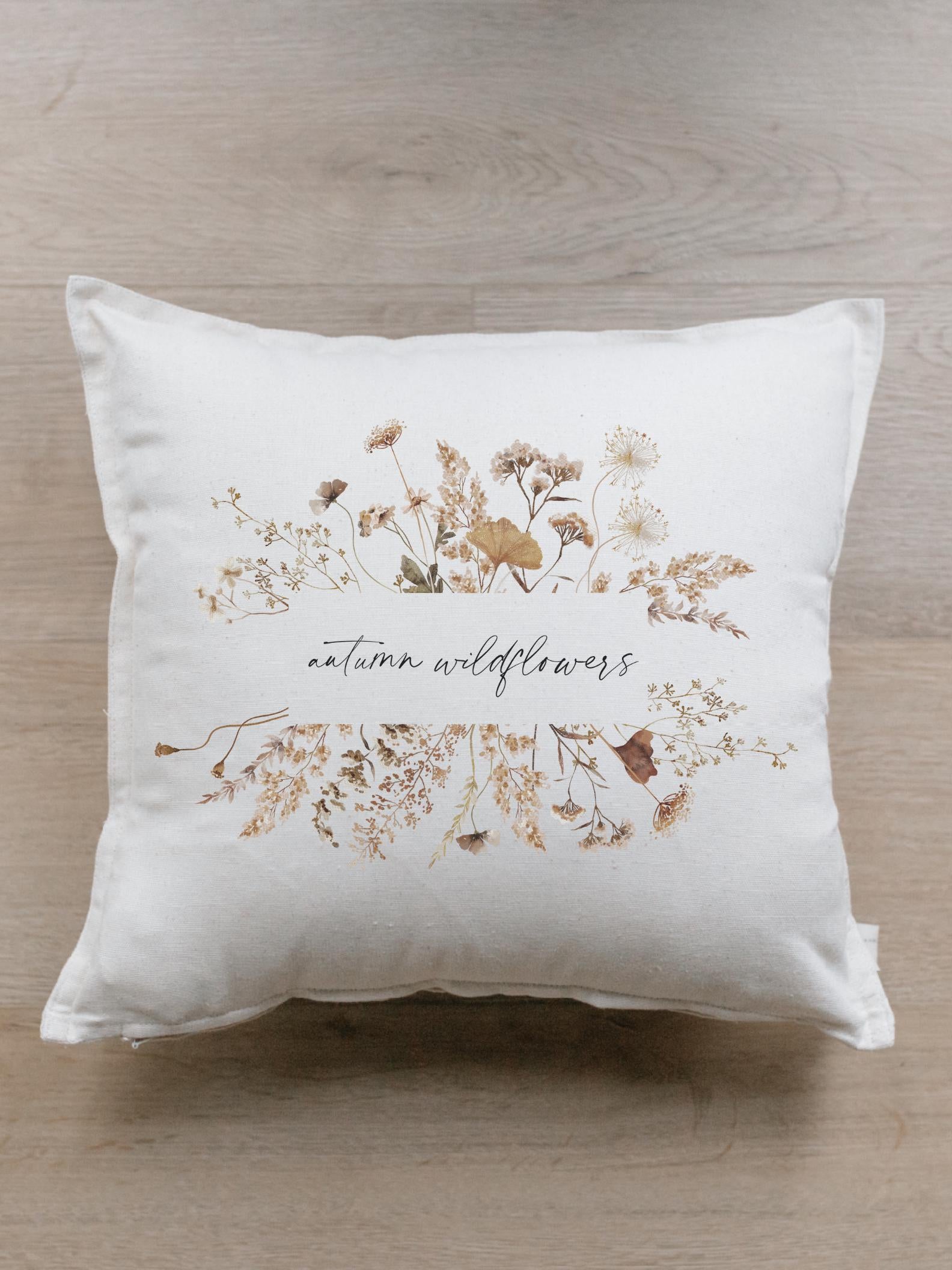 Throw Pillows - Autumn Wildflowers