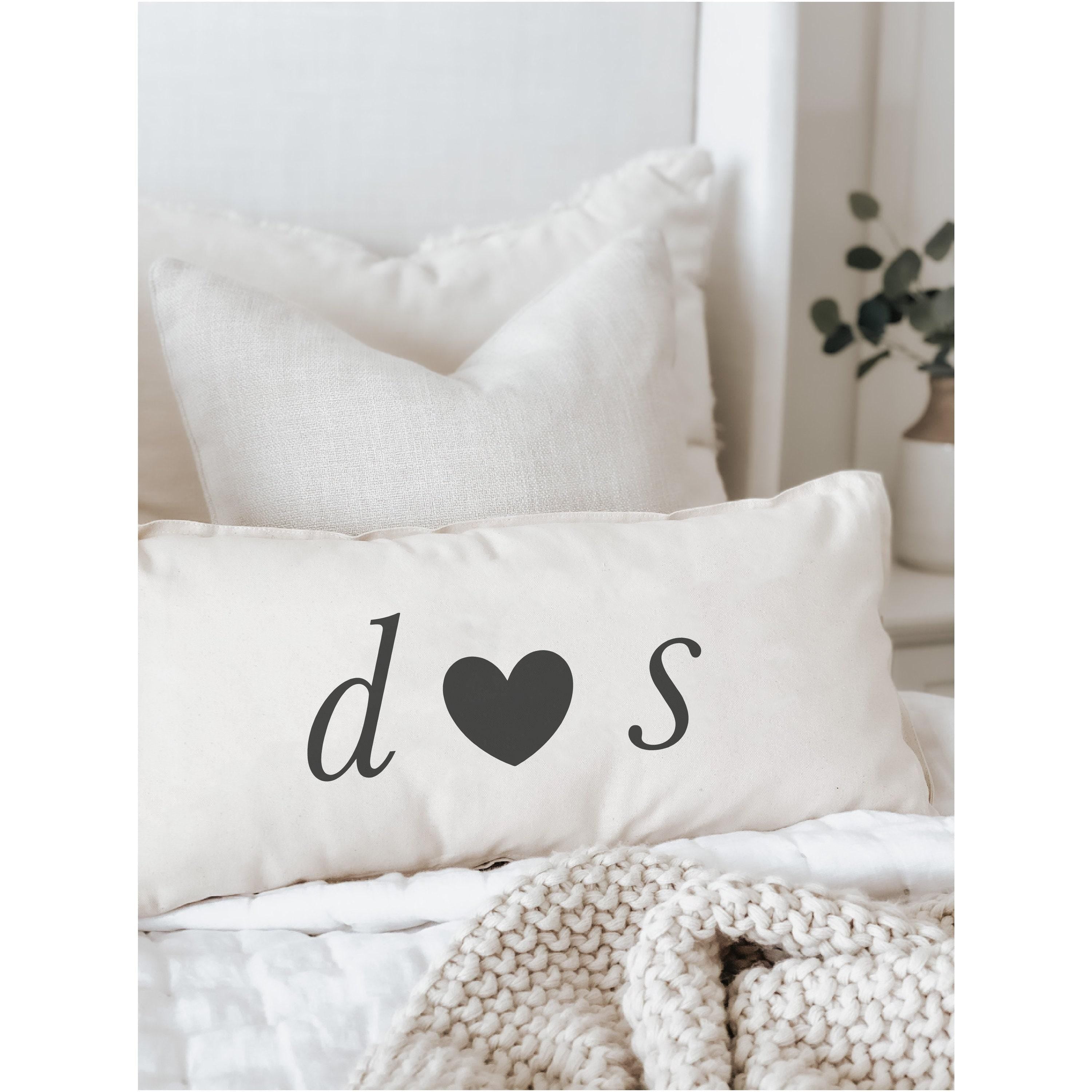 Personalized Lumbar Pillows - Personalized Two Initials