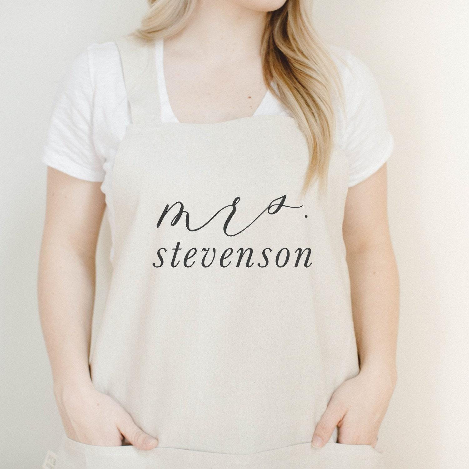 Personalized Aprons - Personalized Mrs. Last Name