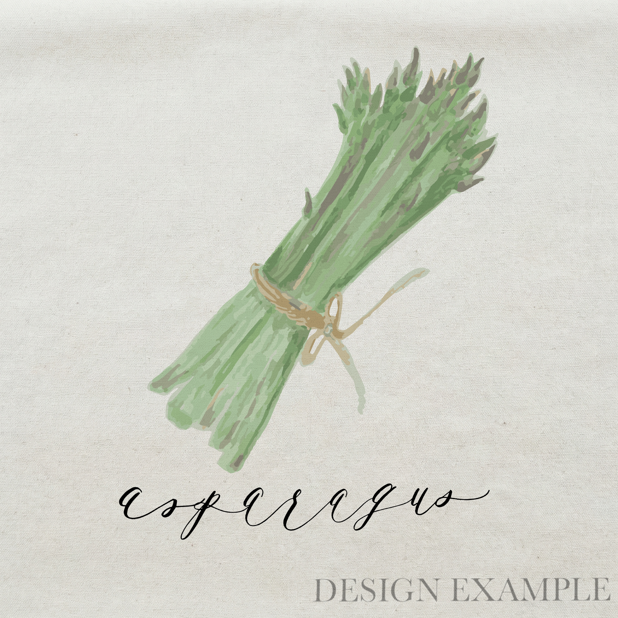 Tea Towel - Asparagus Watercolor