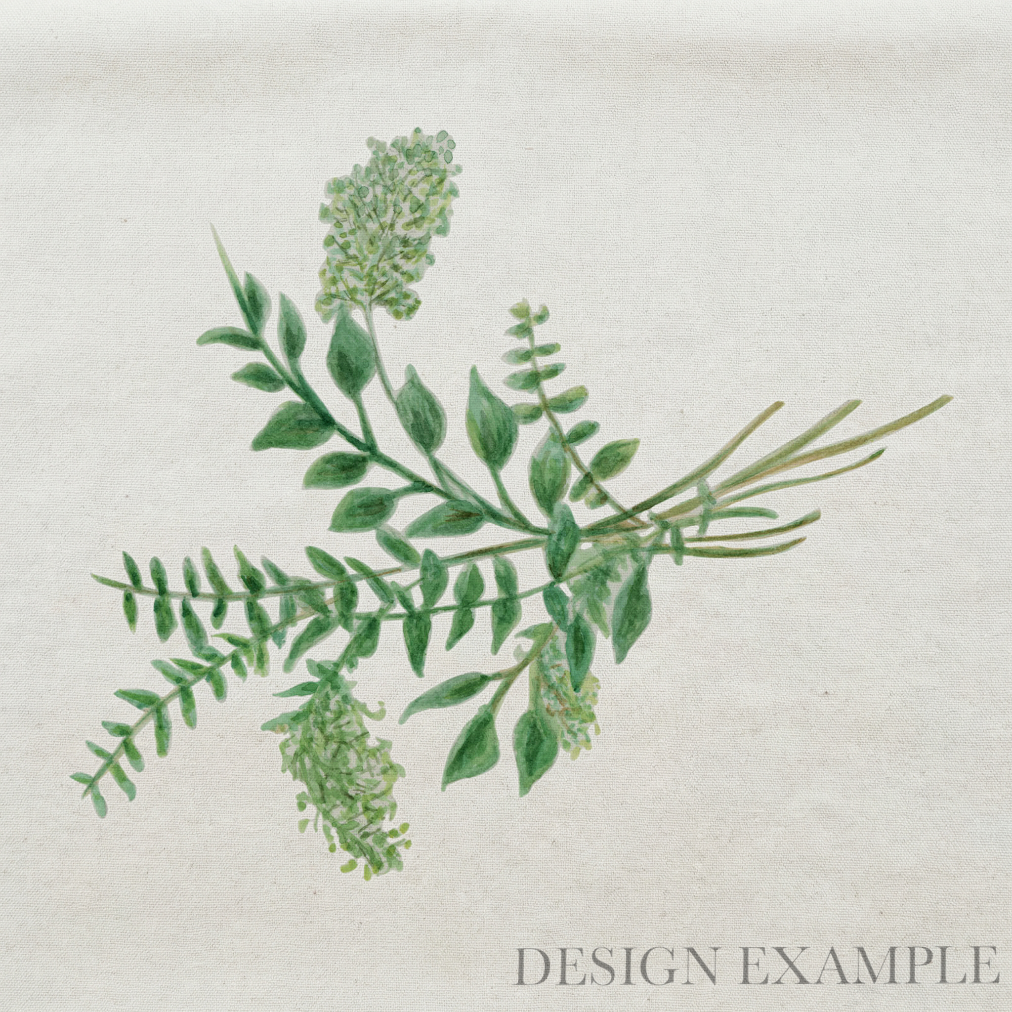 Tea Towel - Eucalyptus Bunch Watercolor