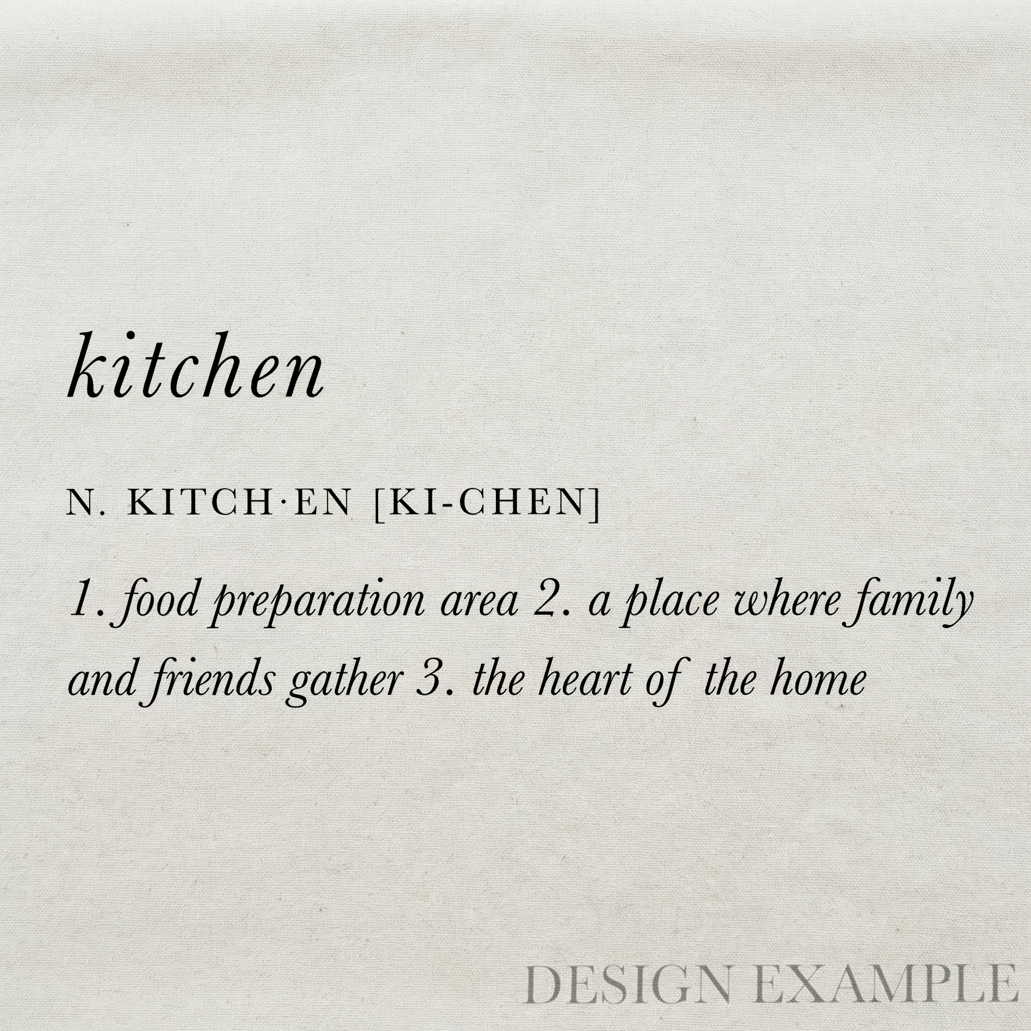 Tea Towel - Kitchen Definition