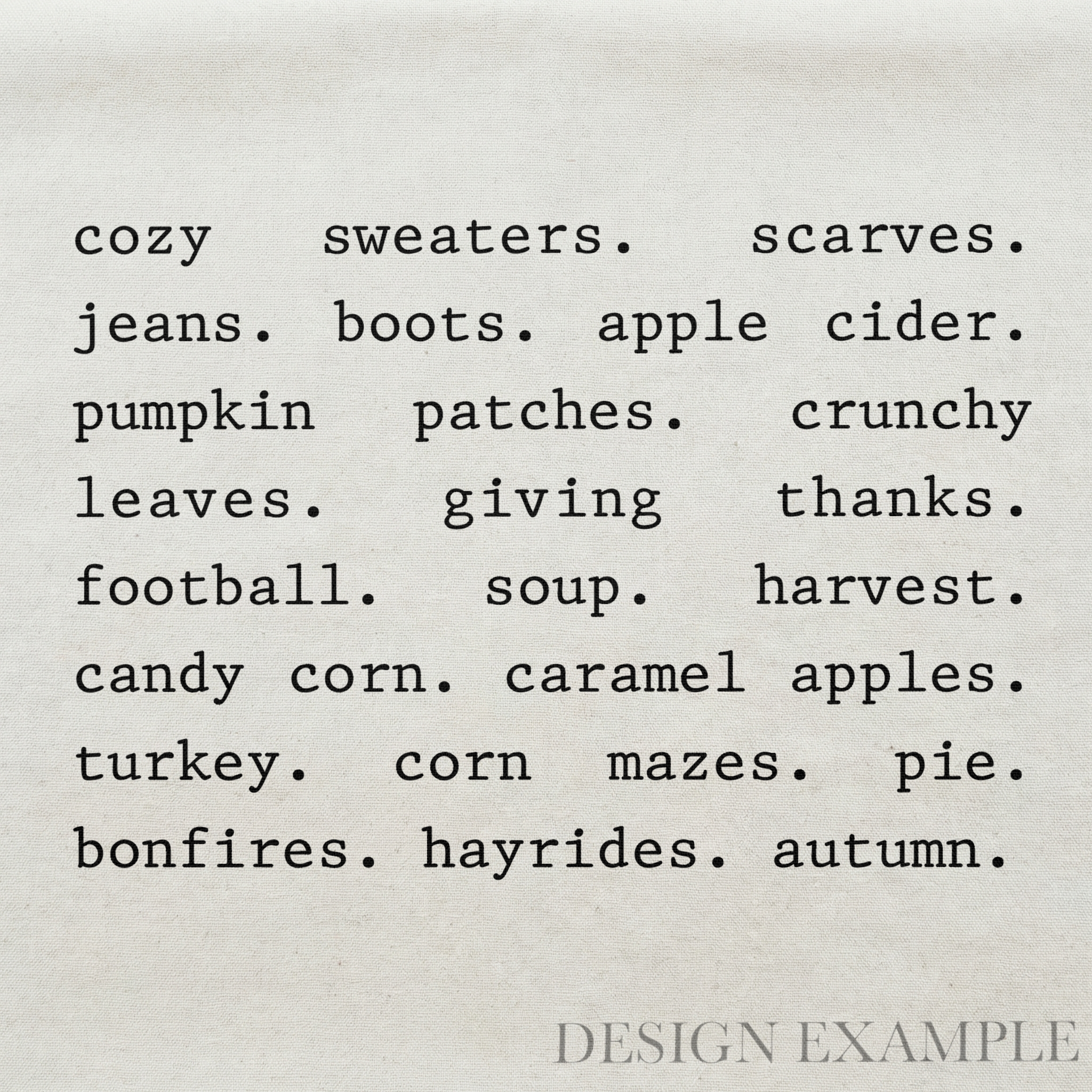 Tea Towel - Fall Things  Autumn
