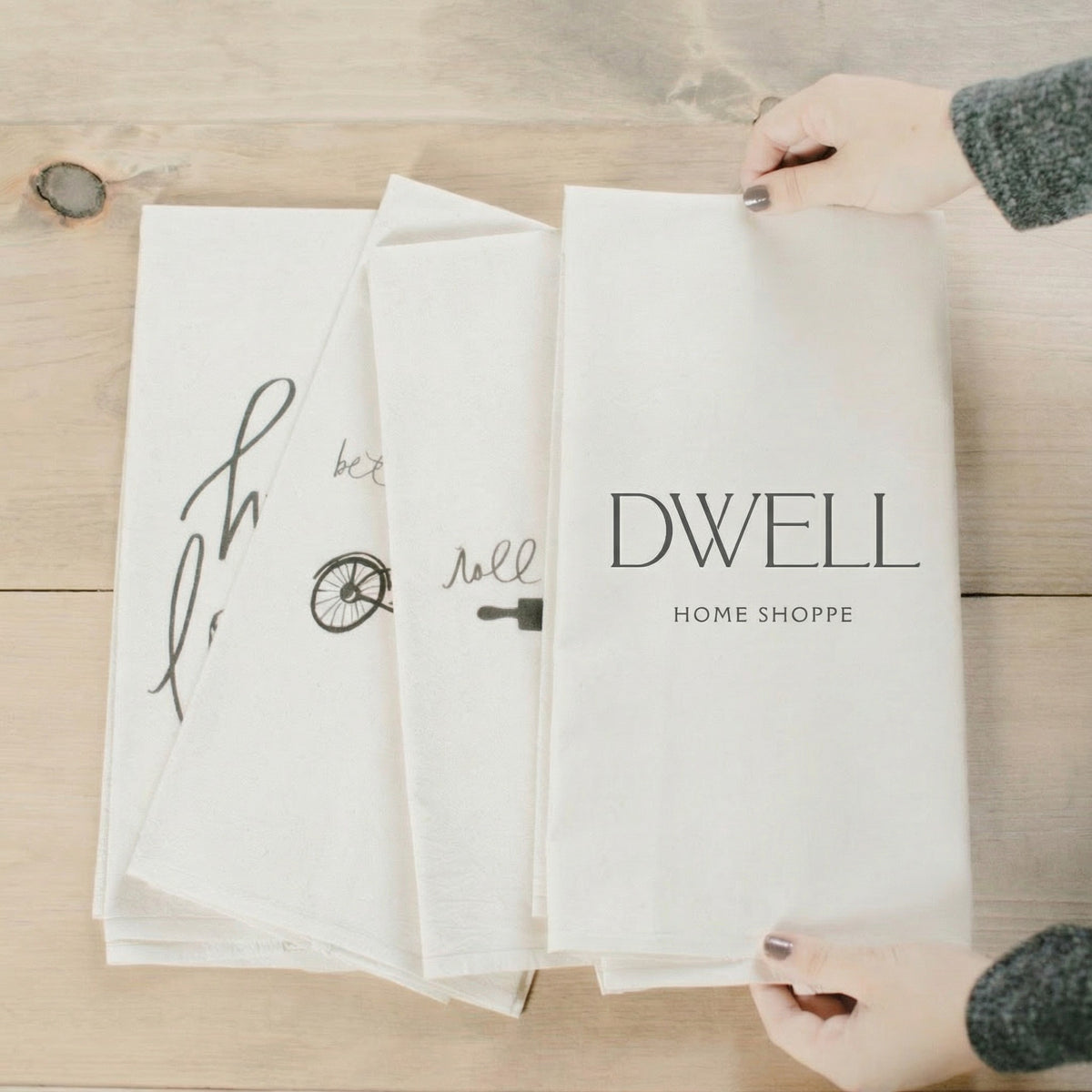 Printed Tea Towel - Let It fall Maple Leaf
