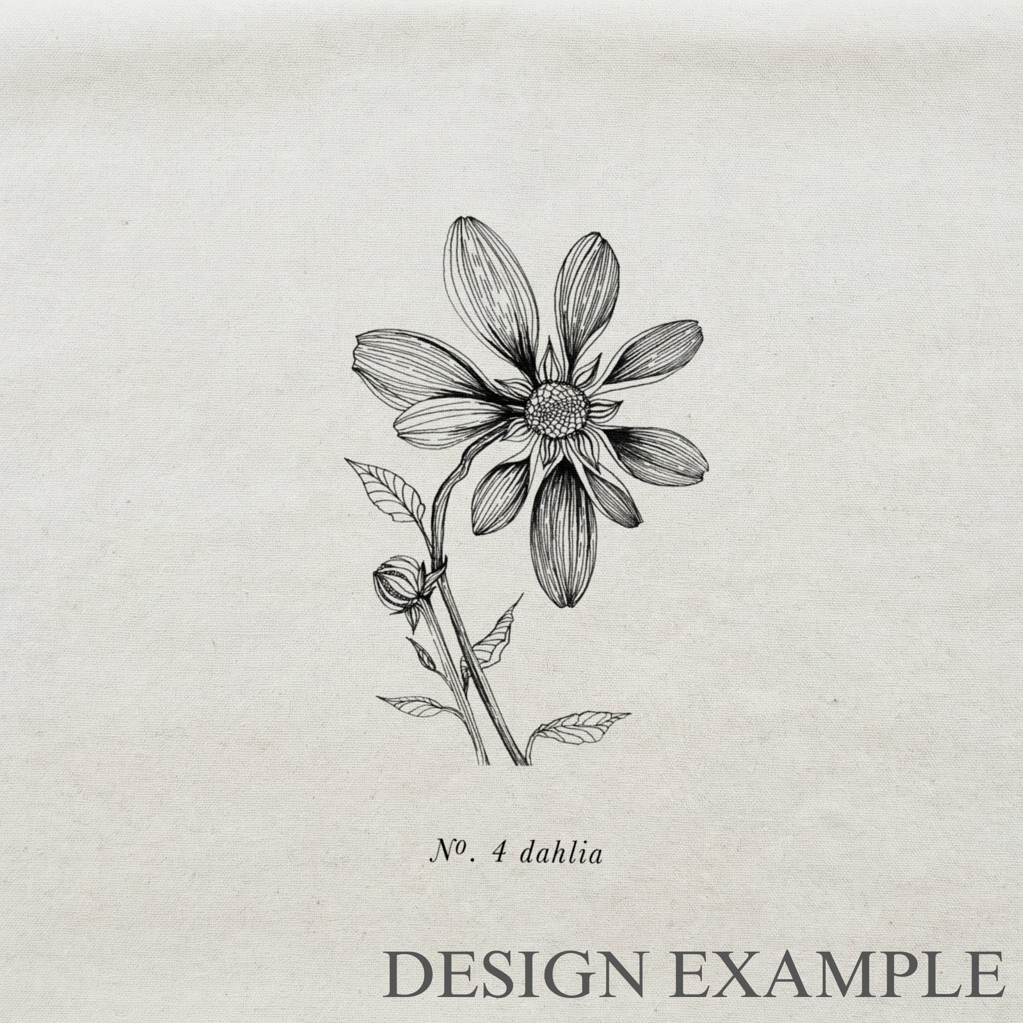 Throw Pillows - Dahlia v2 Botanical