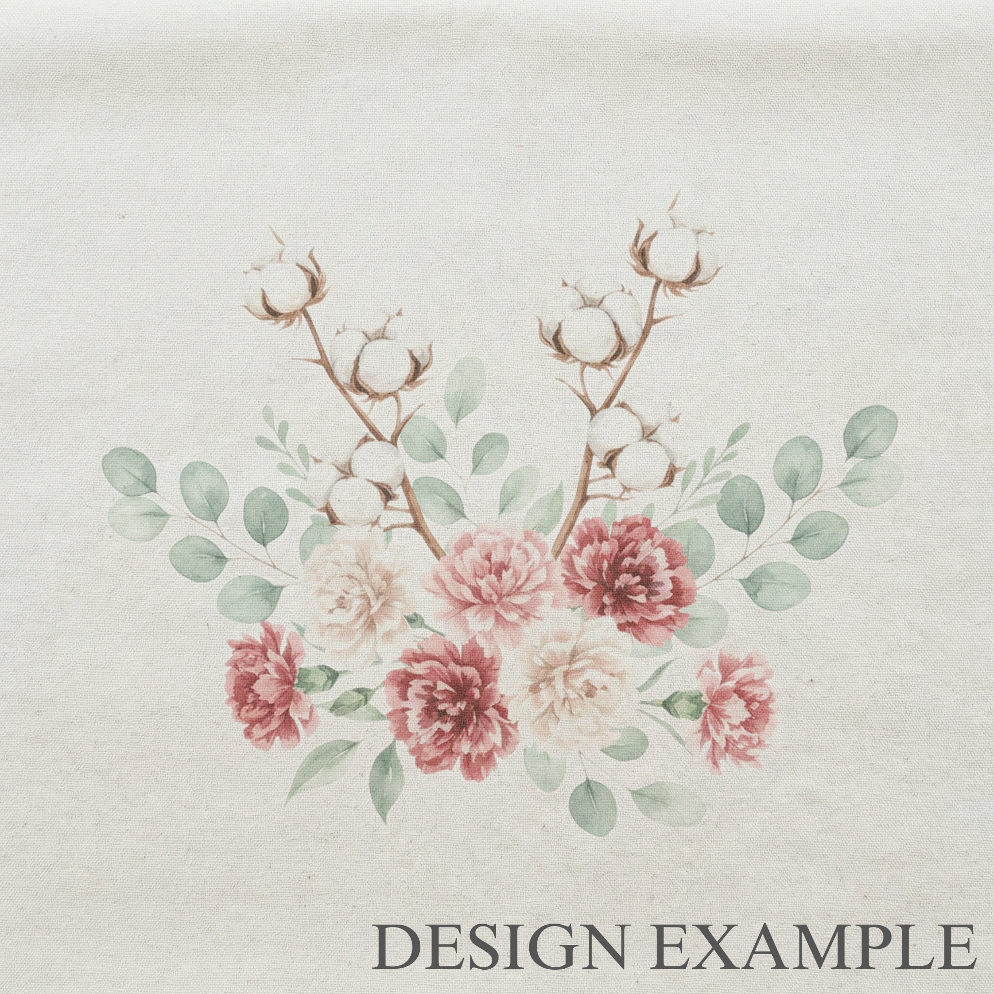 Throw Pillows - Spring Cotton Bouquet