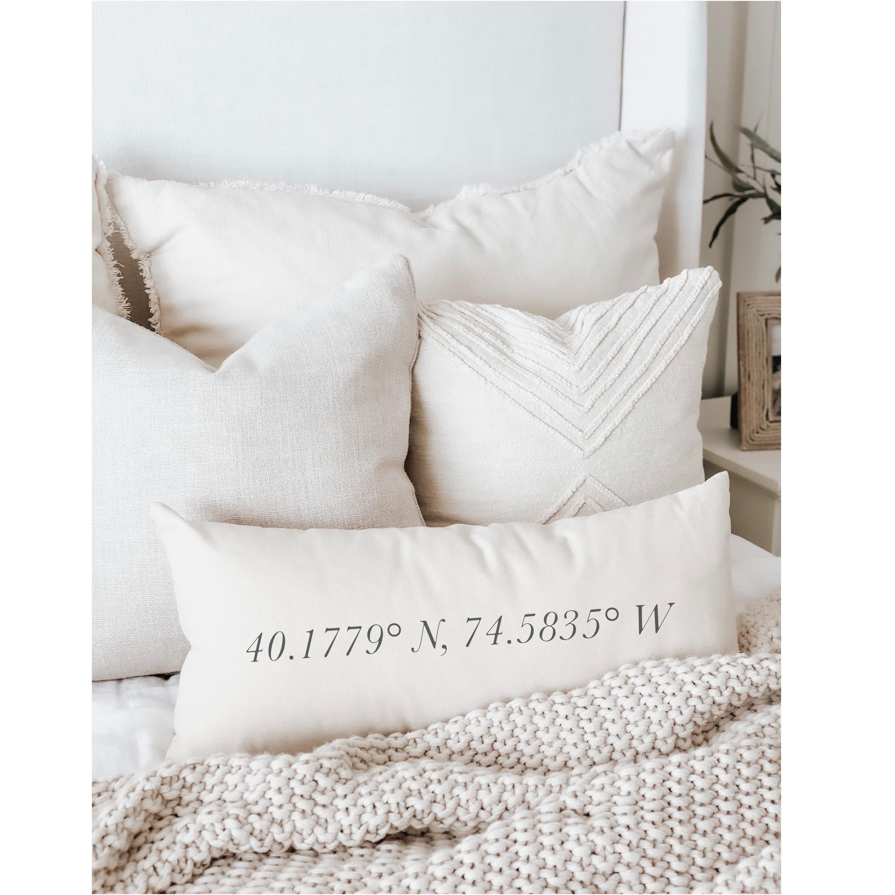 Personalized Lumbar Pillows - Personalized Coordinates