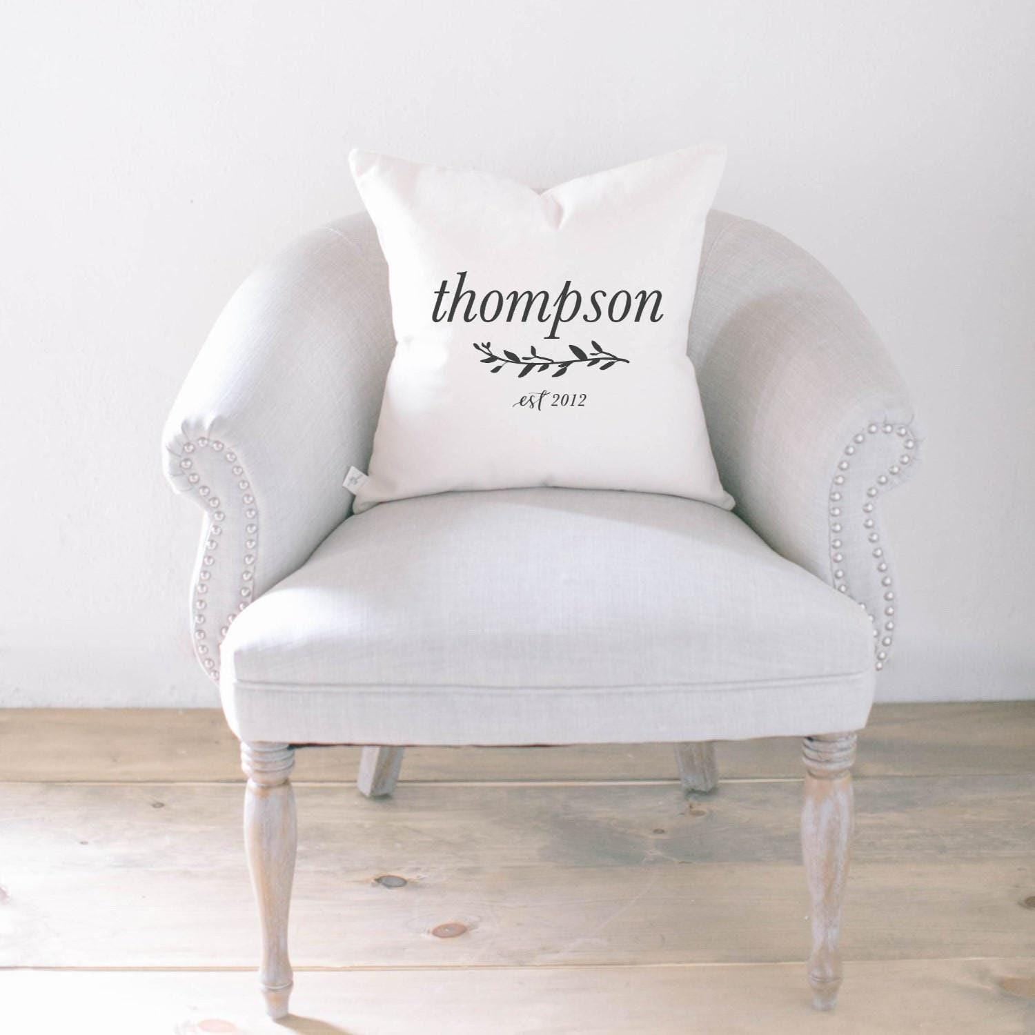 Personalized Throw Pillows - Personalized Last Name With