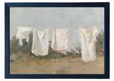 Clothes Line Wood Framed Print