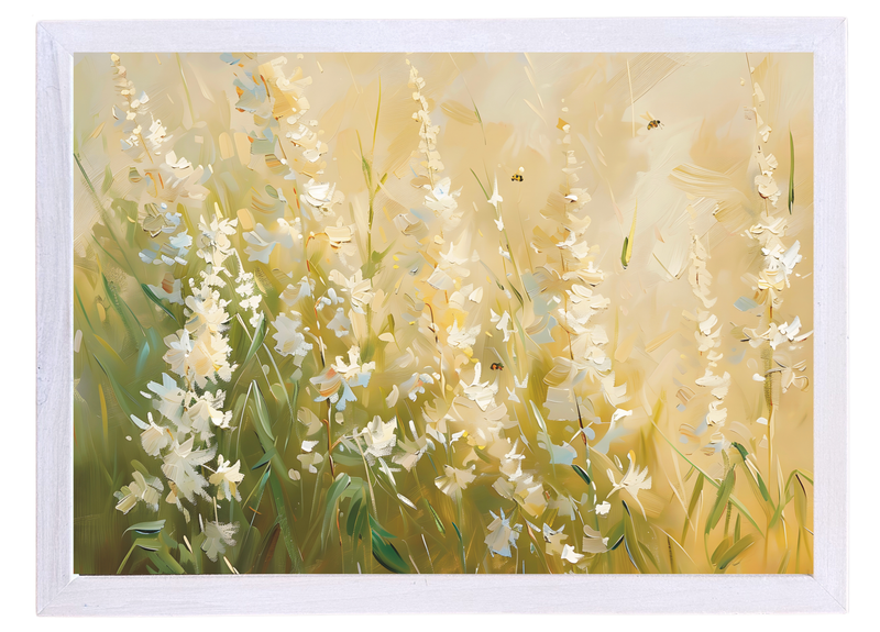 Hints of Blue Wood Framed Print