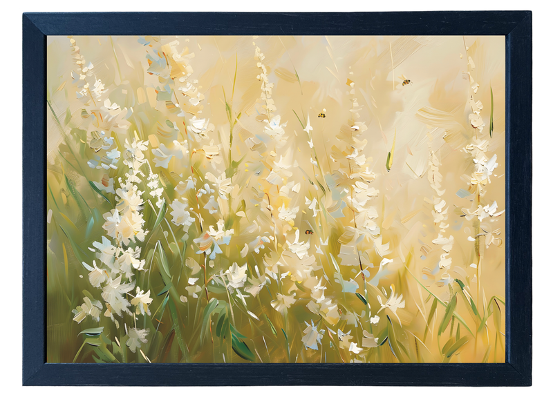 Hints of Blue Wood Framed Print