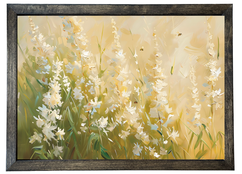 Hints of Blue Wood Framed Print
