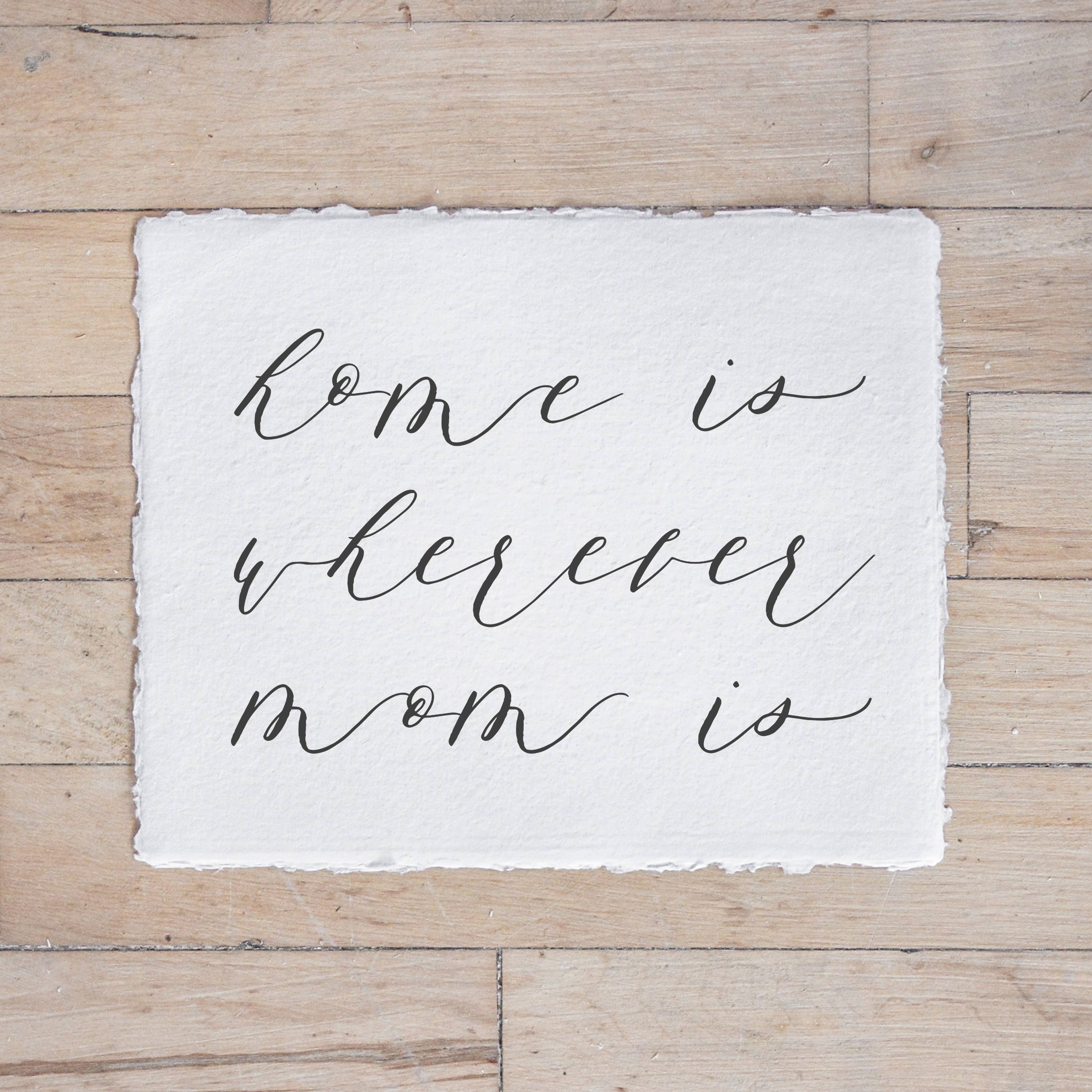 Glass Table Frames & Cards - Home is Wherever Mom Is