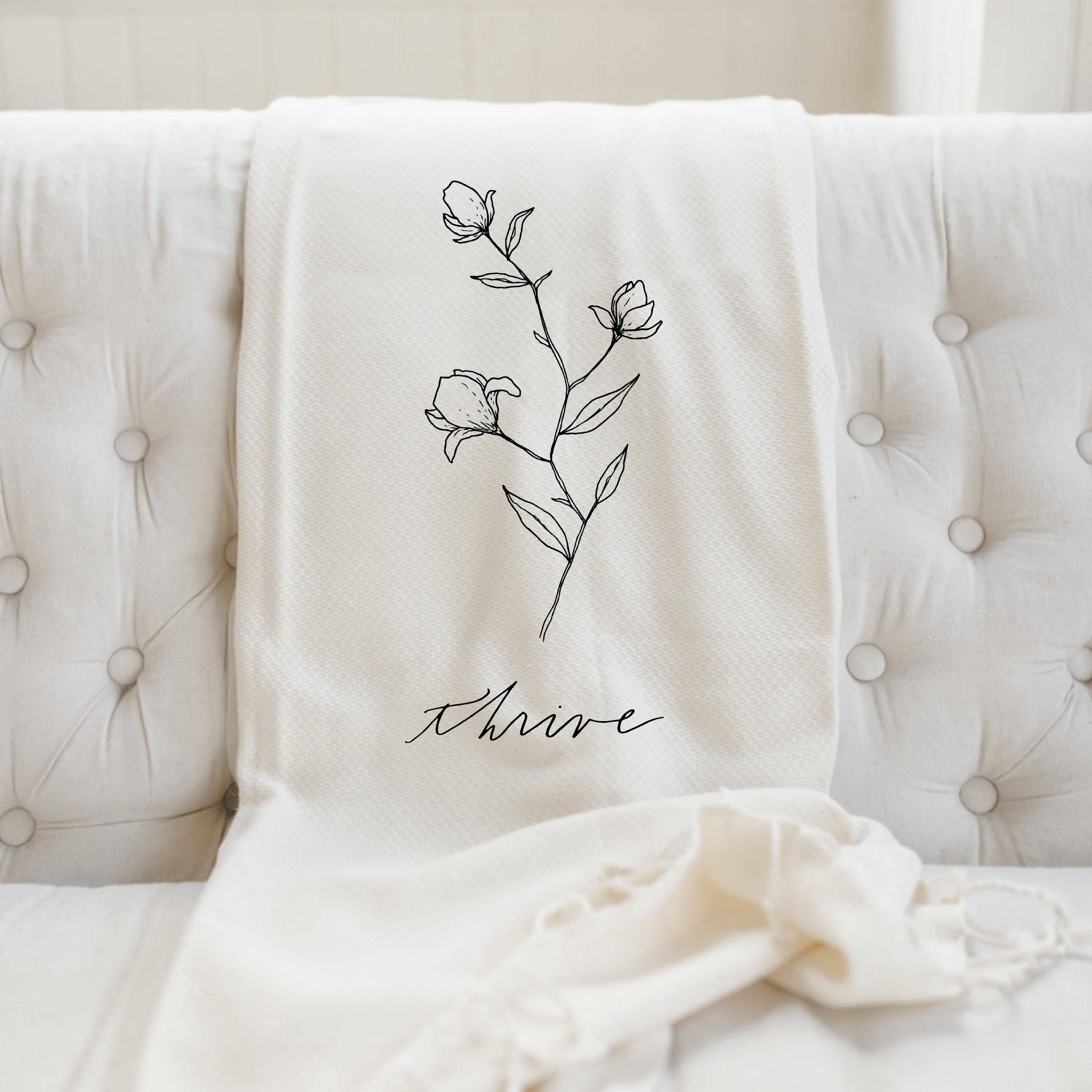 Throw Blankets - Thrive Wildflower