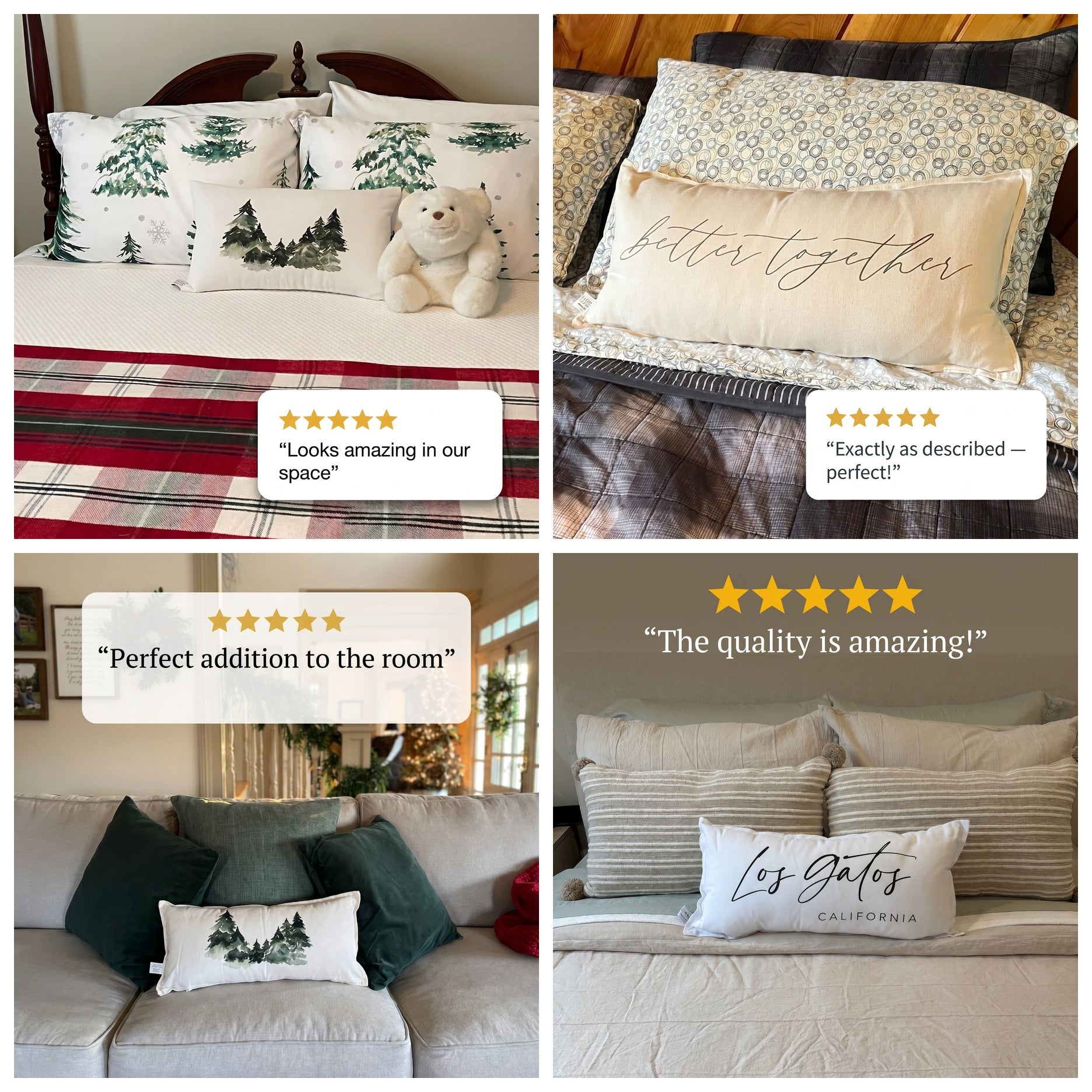 Lumbar Pillows - I Love Us Calligraphy