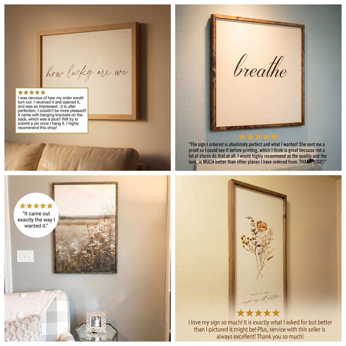 Wooden Frames - Bright Wildflowers Vertical
