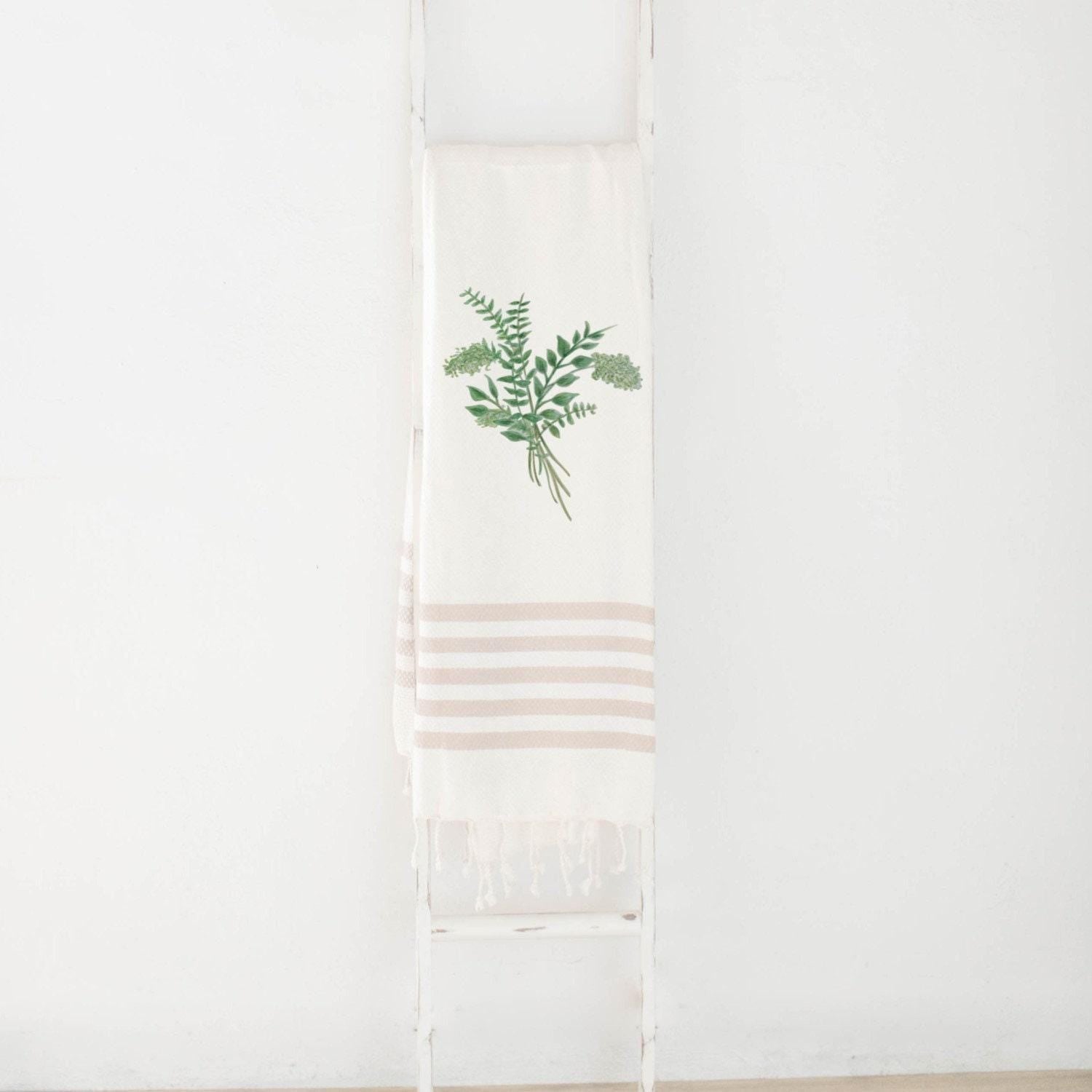 Throw Blankets - Eucalyptus Bunch Watercolor