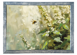 Bees Buzzing Wood Framed Print