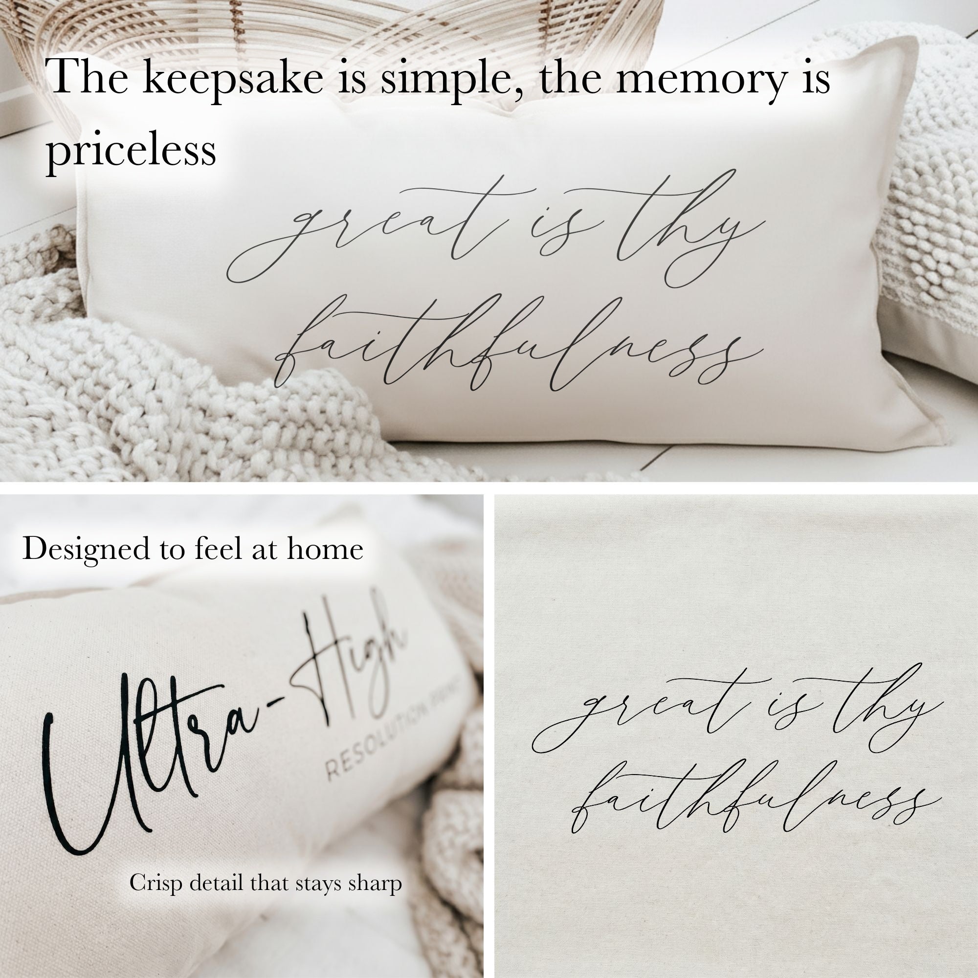 Lumbar Pillows - Great is Thy Faithfulness
