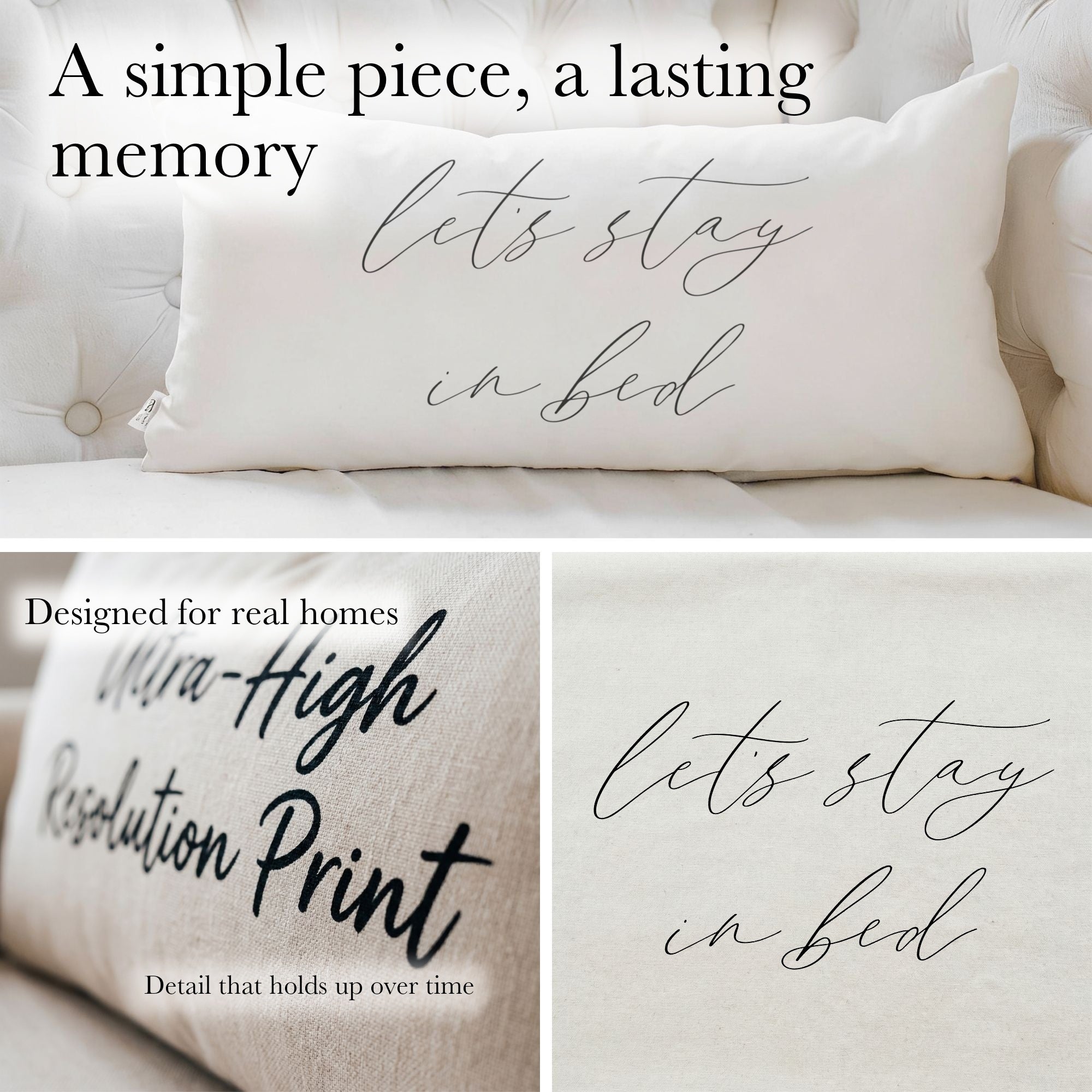 Lumbar Pillows - Let's Stay In Bed