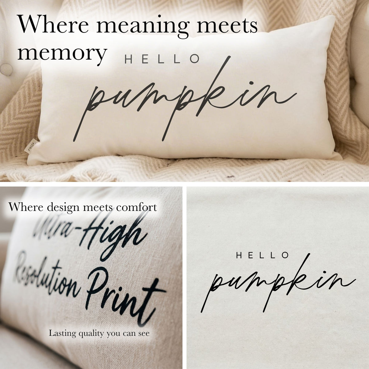 Lumbar Pillows - Hello Pumpkin