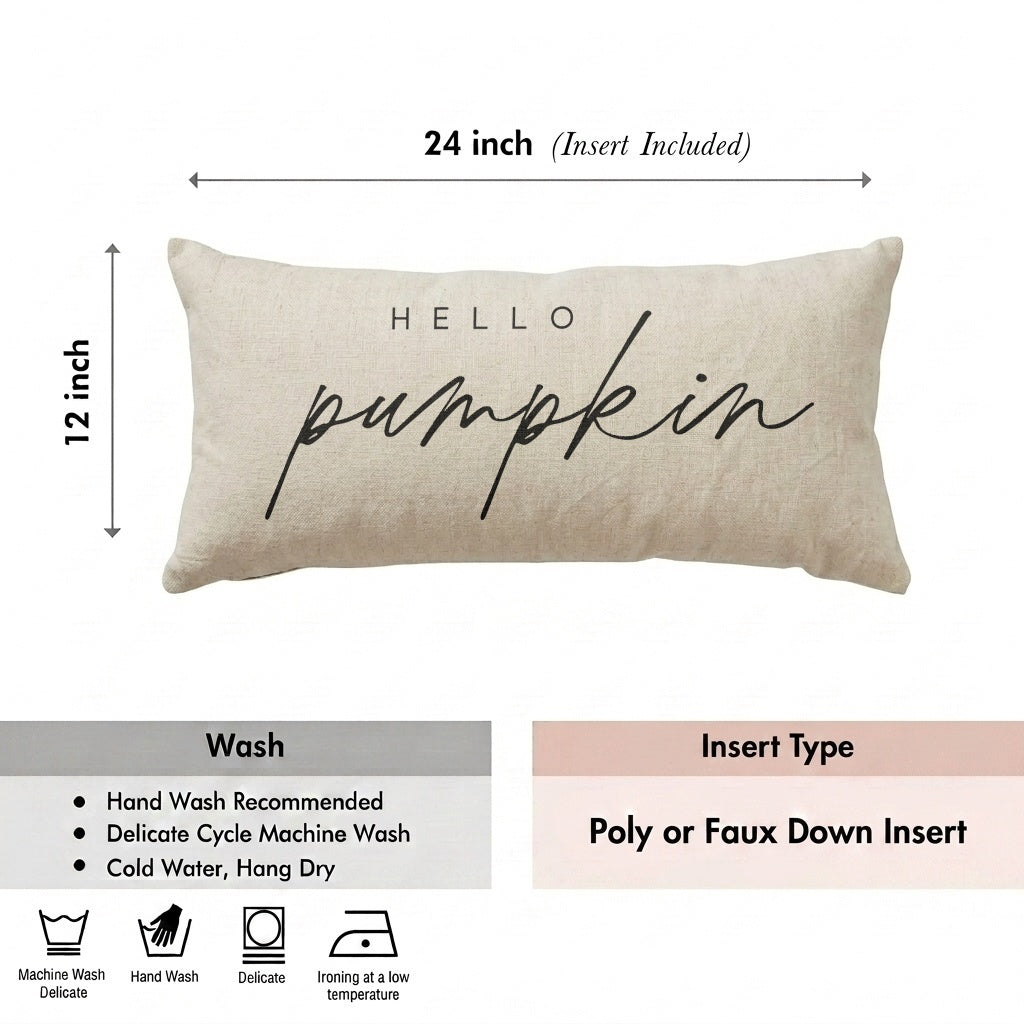 Lumbar Pillows - Hello Pumpkin