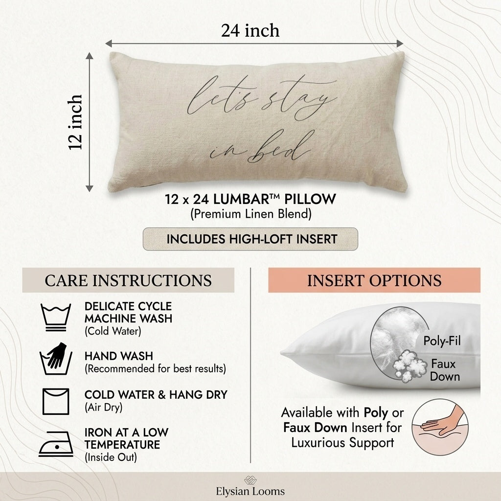 Lumbar Pillows - Let's Stay In Bed