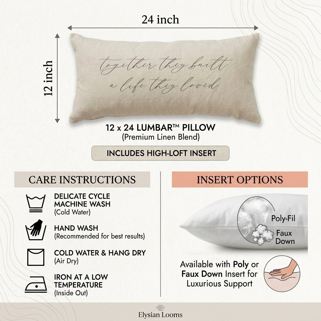 Lumbar Pillows - Together They Built a Life They Loved