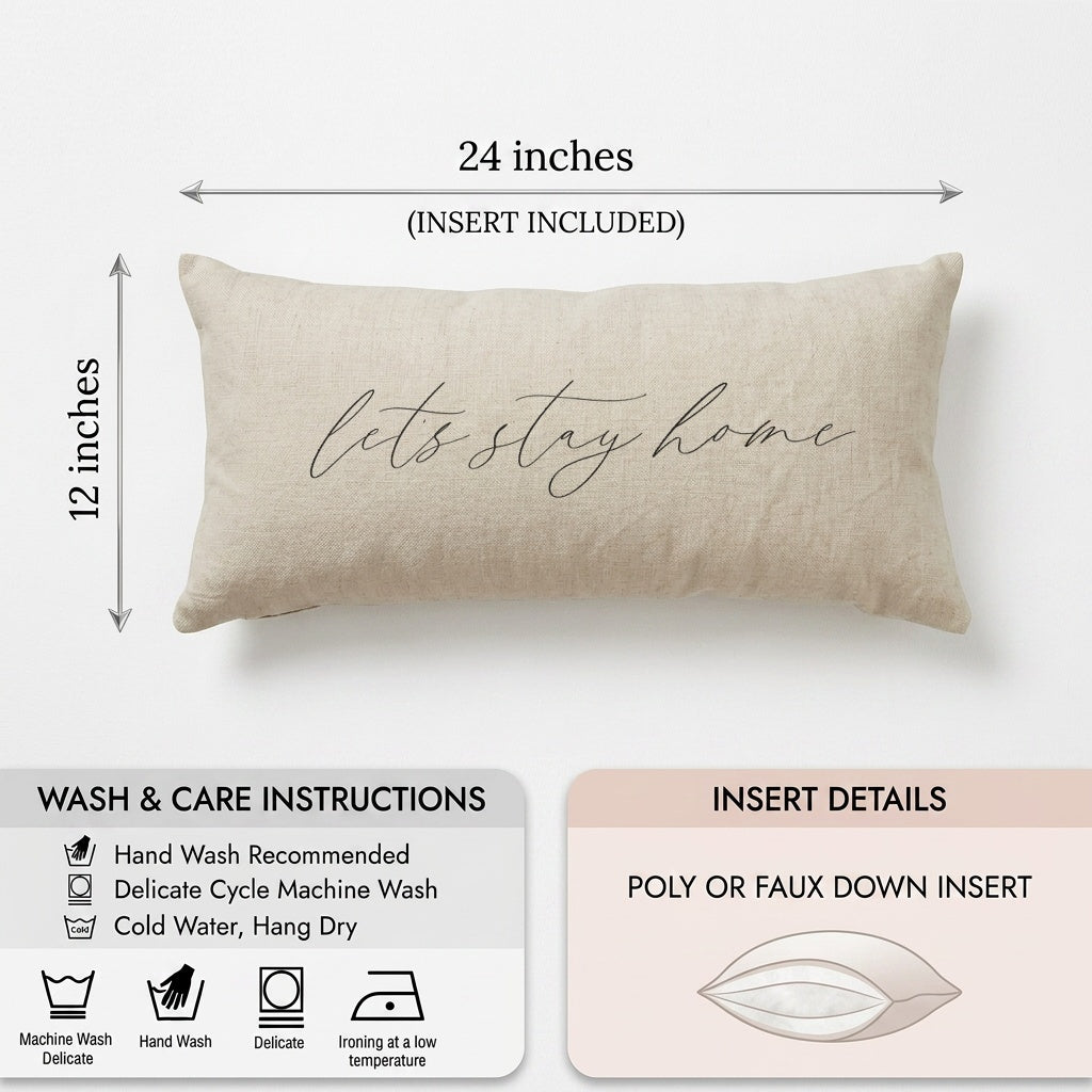 Lumbar Pillows - Lets Stay Home