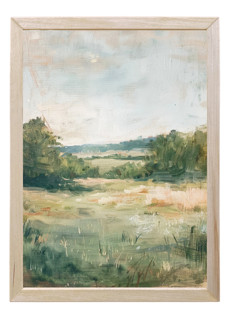 Textured Fields Wood Framed Print