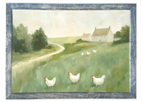 Chicken Pasture Wood Framed Print