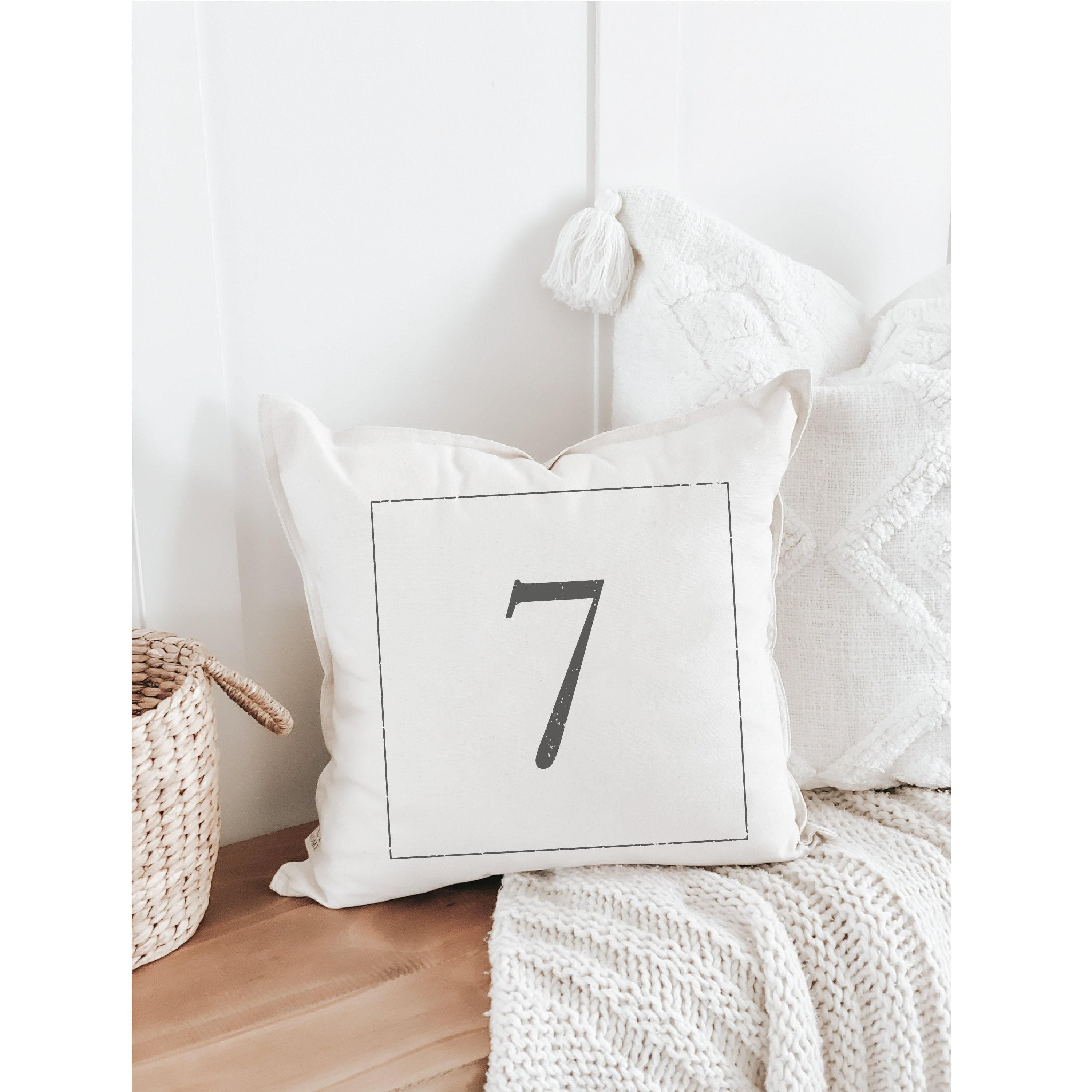 Personalized Throw Pillows - Personalized Vintage Number