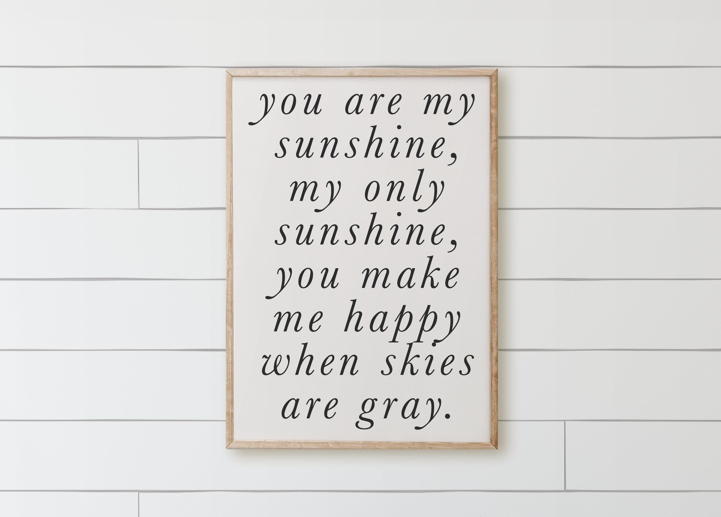 Wooden Frames - You are My Sunshine Type Font