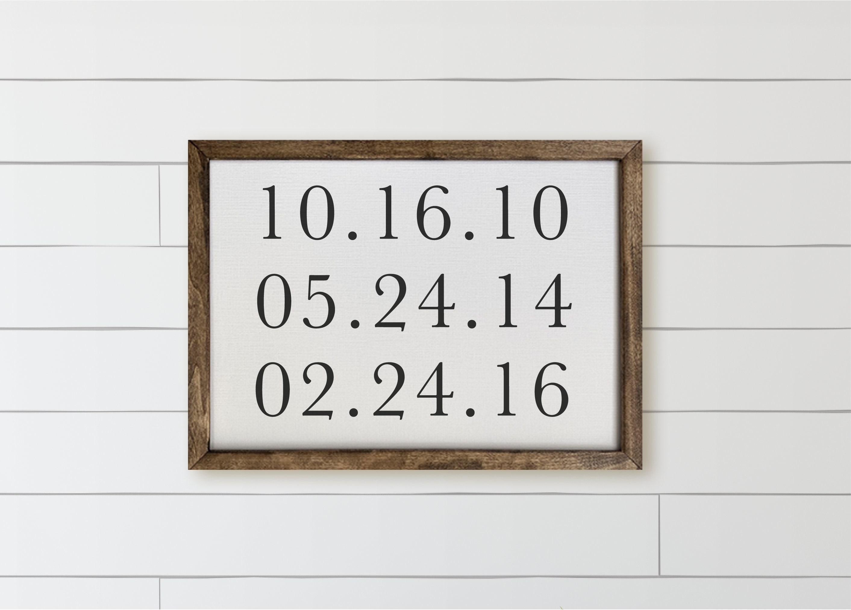 Personalized Wooden Frames - Personalized Special Dates