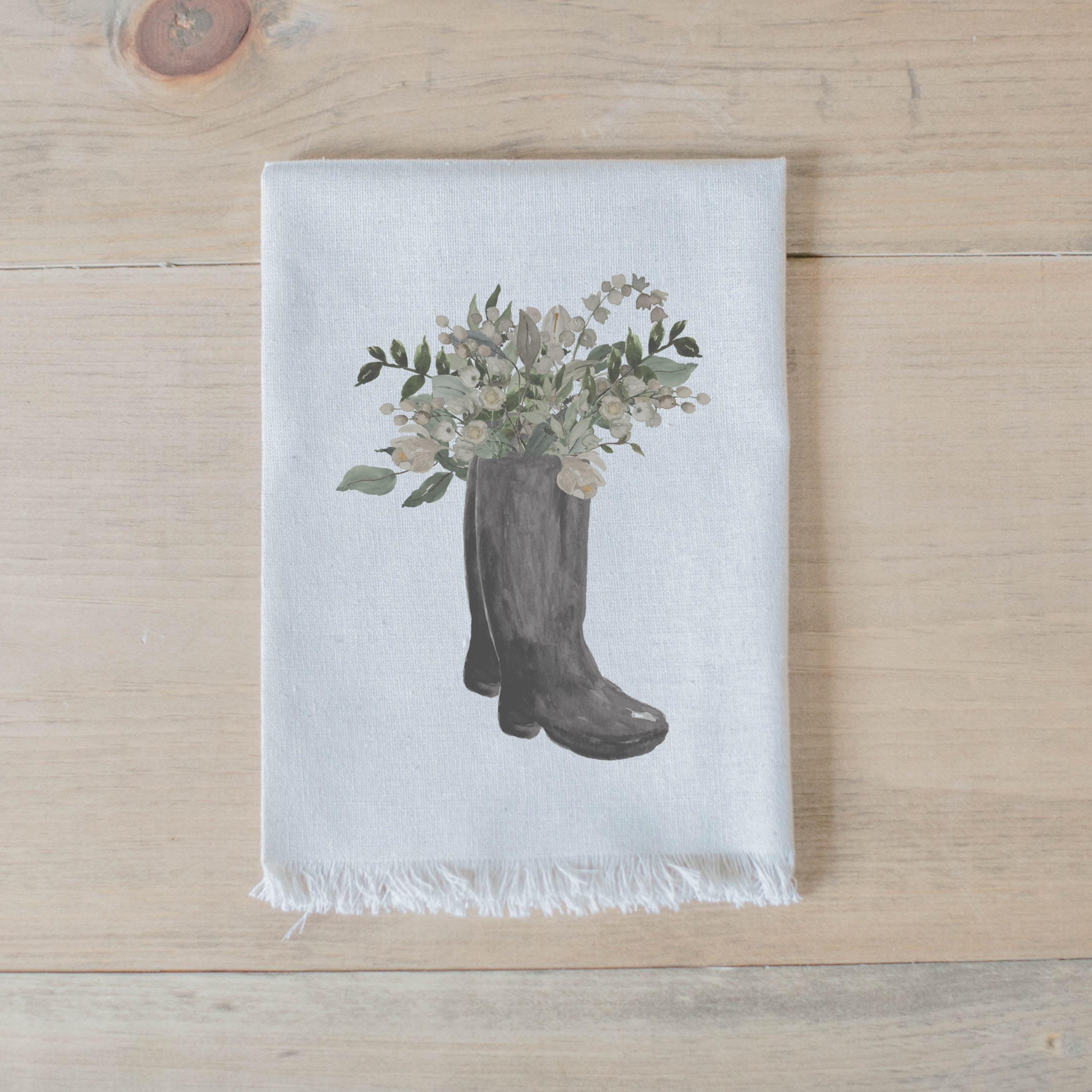 Napkin - Boots Watercolor, home decor, housewarming, tableware, table, place setting, home decor, dinner party, place setting