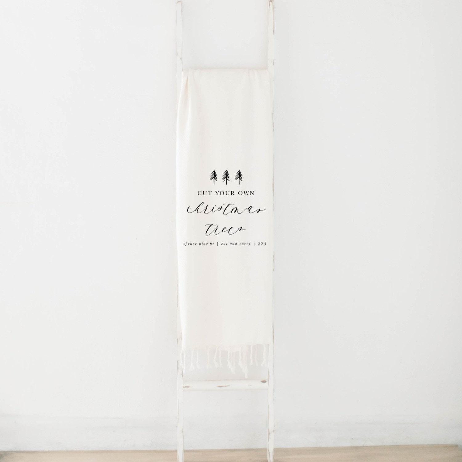 Christmas Throw Blanket - Cut Your Own Christmas Trees, Christmas decor, Holiday decorations, Seasonal, present, housewarming gift,