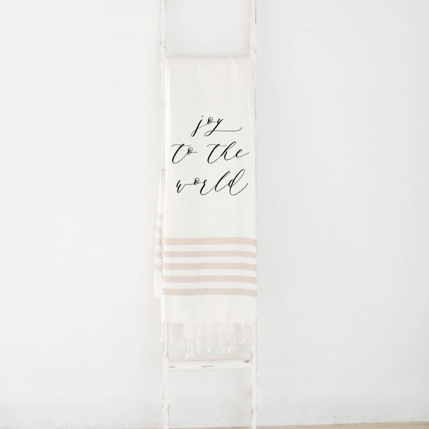 Christmas Throw Blanket - Joy to the World, Christmas decor, Holiday decorations, Seasonal, present, housewarming gift, decorative blanket