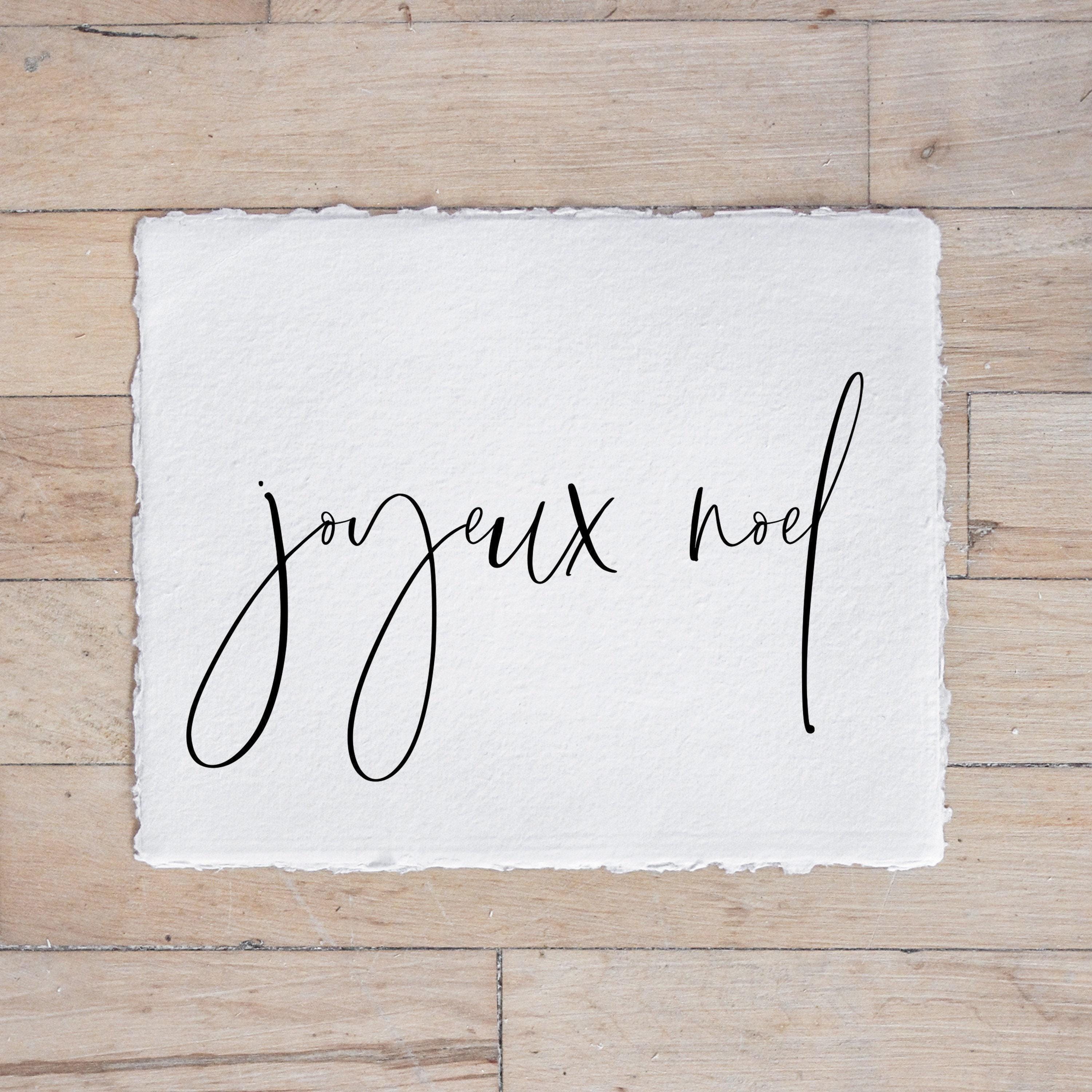 Christmas Calligraphy Print - Joyeux Noel, Winter Decor, Gift, Holiday Gift, Seasonal Home Decor, Christmas decor