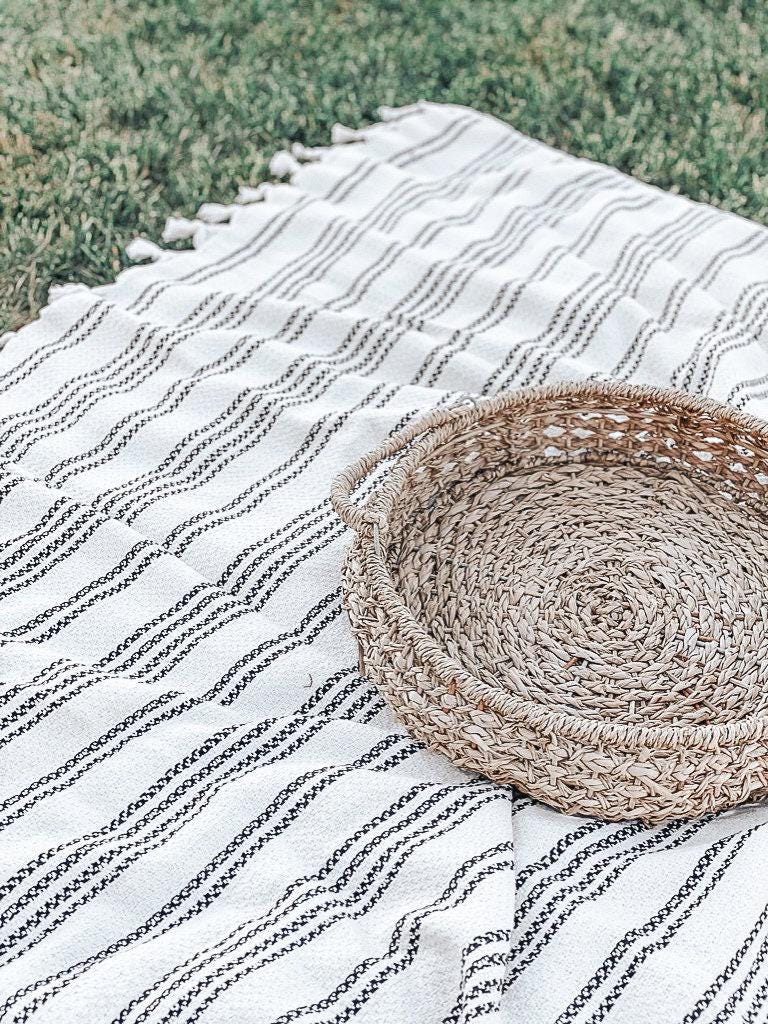 Picnic Throw Blanket - Oversized blanket, summer throw, beach blanket