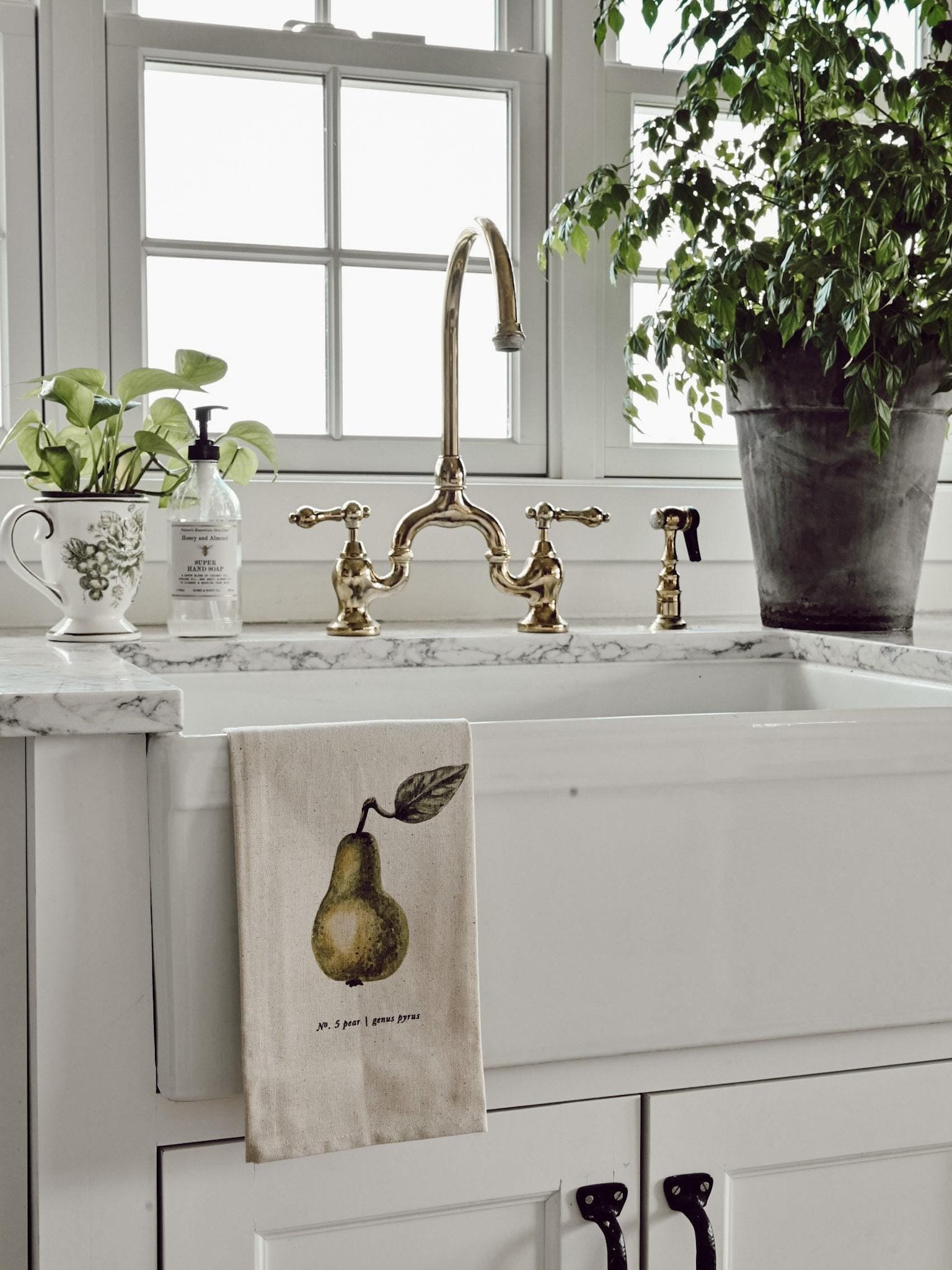 LMB x PCB - Fruits + Veggies Color Tea Towel - Made in the USA, housewarming gift, kitchen decor, present, Liz Marie Blog,