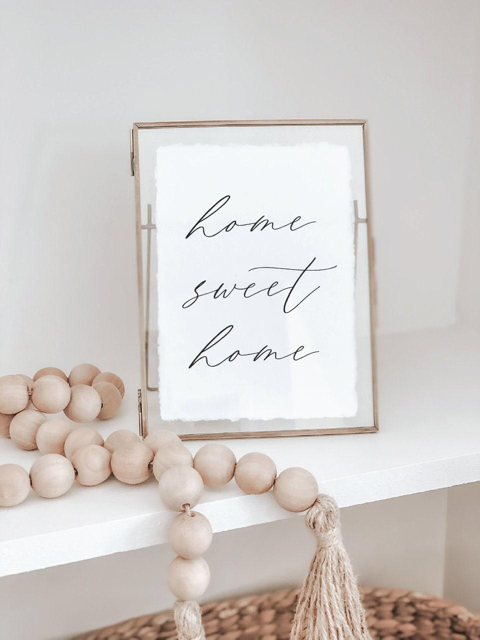 Calligraphy Print - Home Sweet Home - Vertical