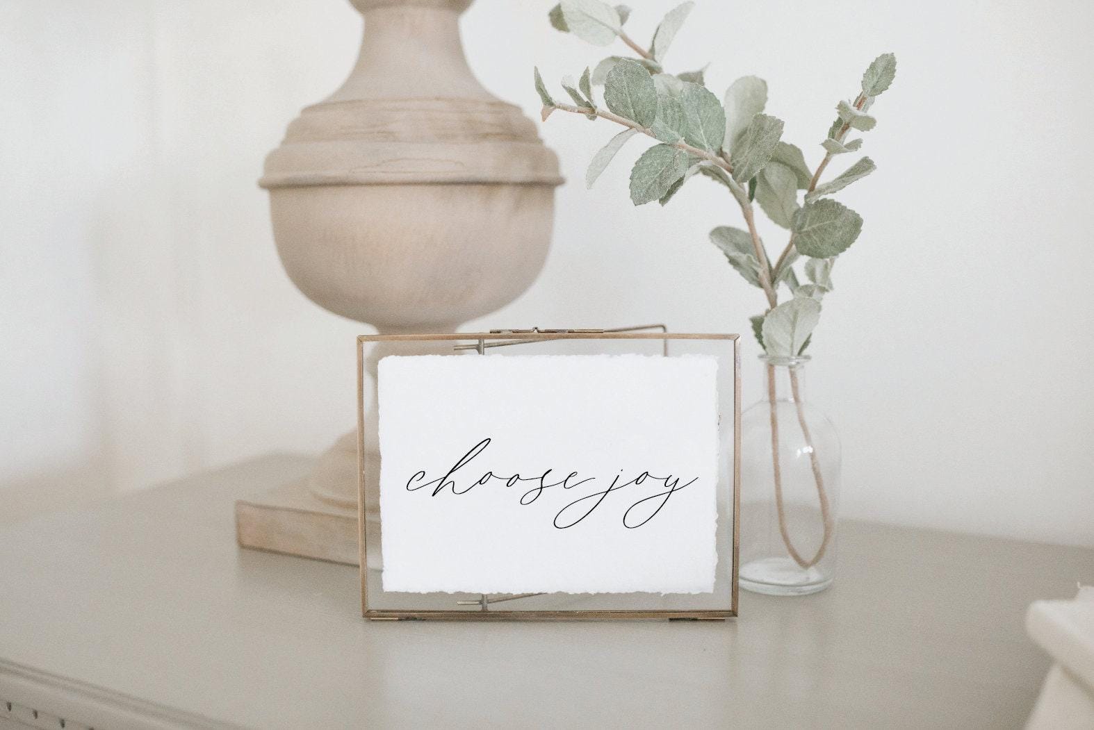 Calligraphy Print - Choose Joy - Horizontal