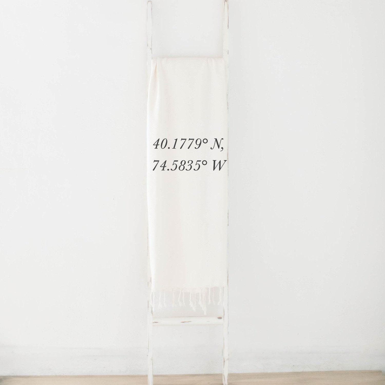 Throw Blanket - Personalized Coordinates, present, housewarming gift, decorative blanket, cozy, birthday gift